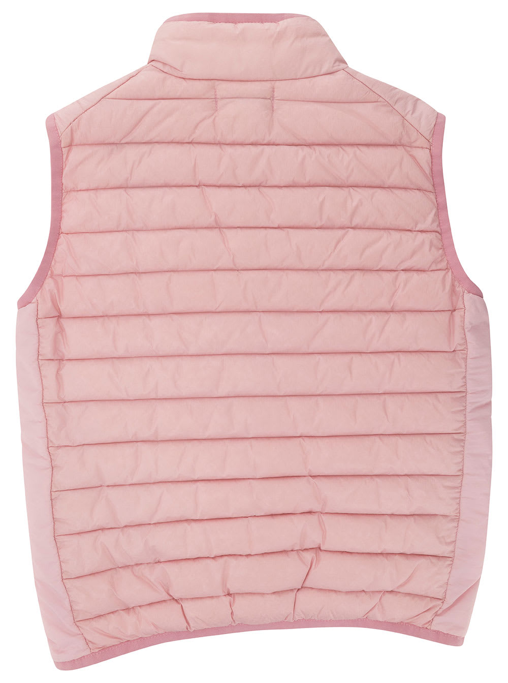 Shop Stone Island Pink Down Vest With Logo Patch In Polyamide Boy