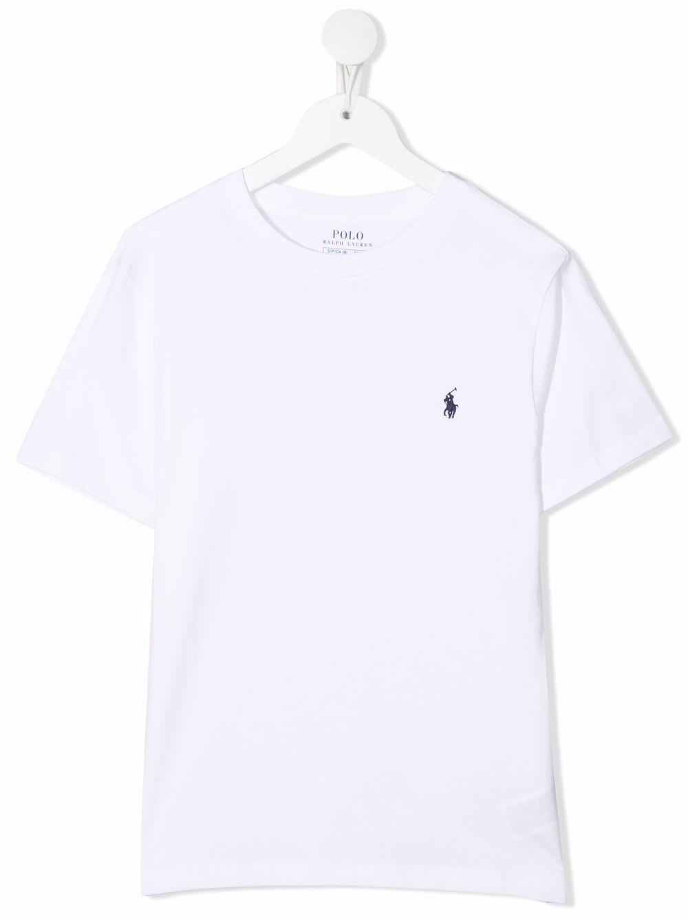Polo Ralph Lauren Cotton Jersey Crewneck T Shirt   Teens In White
