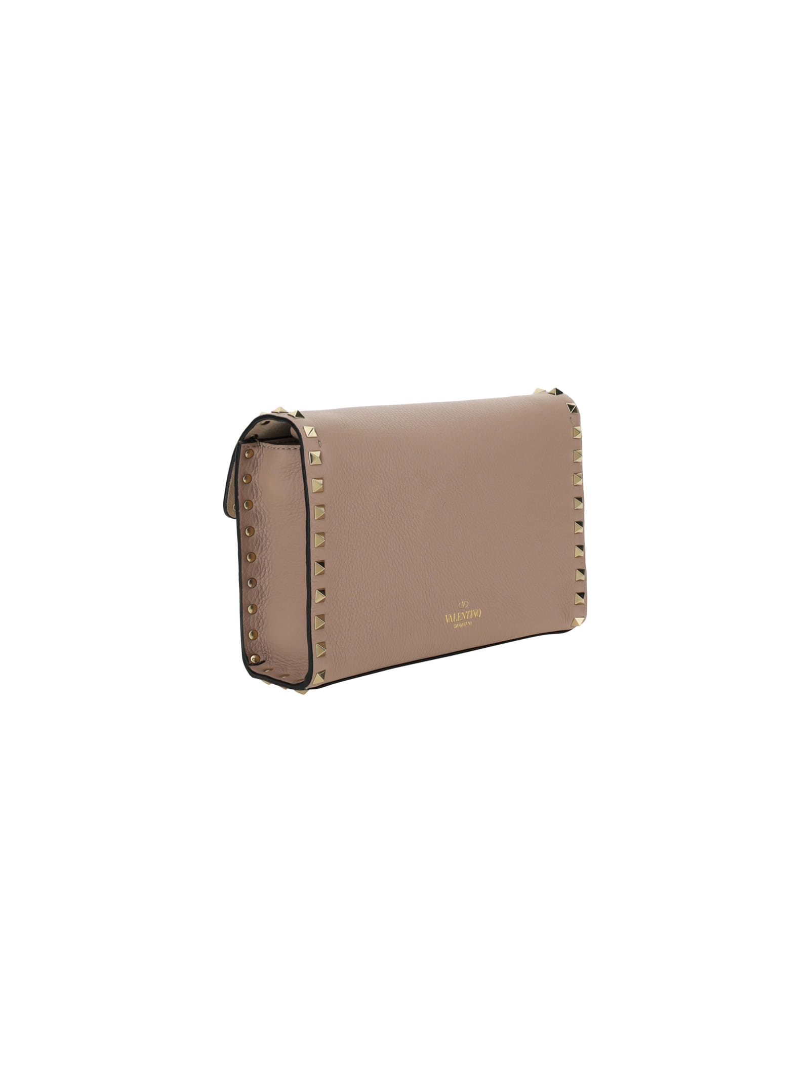 Valentino Garavani Women Rockstud Small Leather Shoulder Bag In Powder