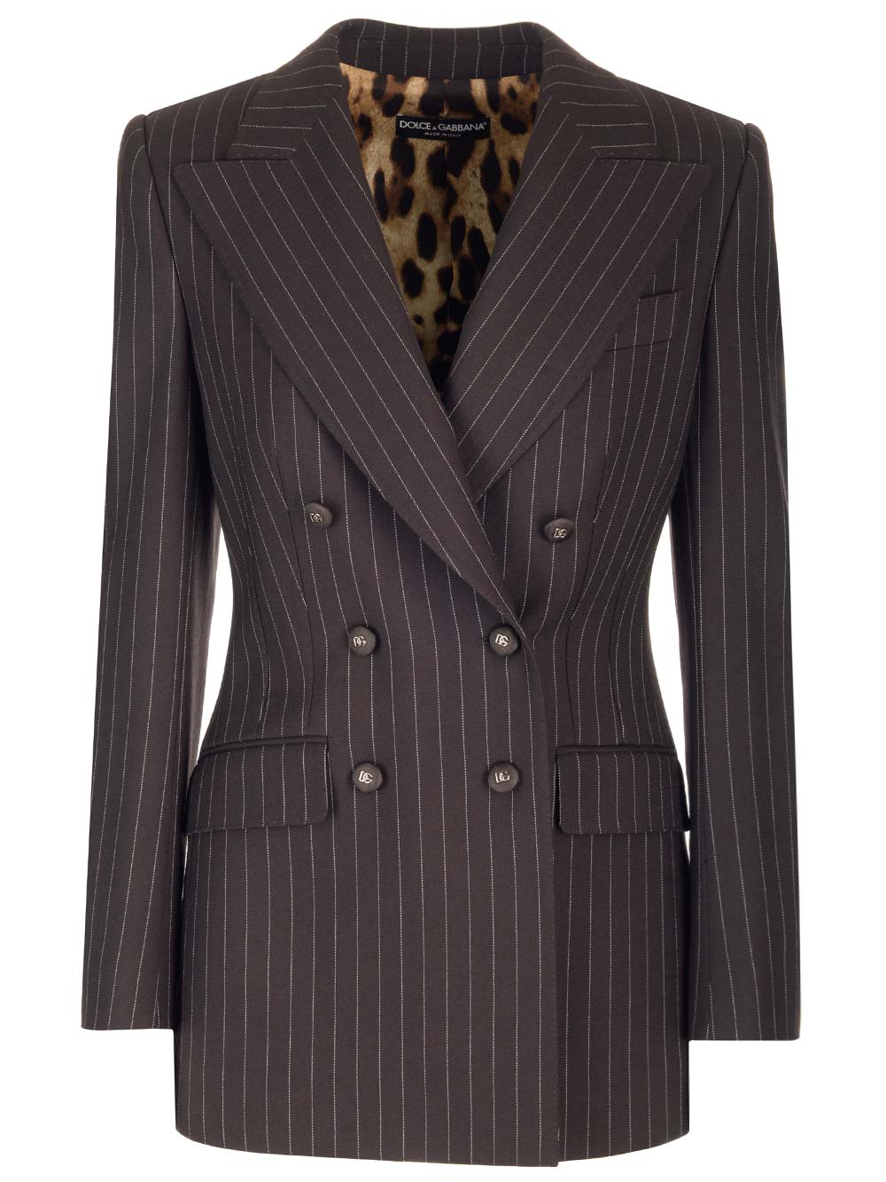 Dolce & Gabbana Double-breasted Blazer In Brown