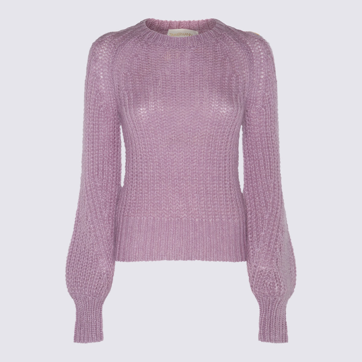 Shop Zimmermann Dusty Lilac Mohair Blend Sweater