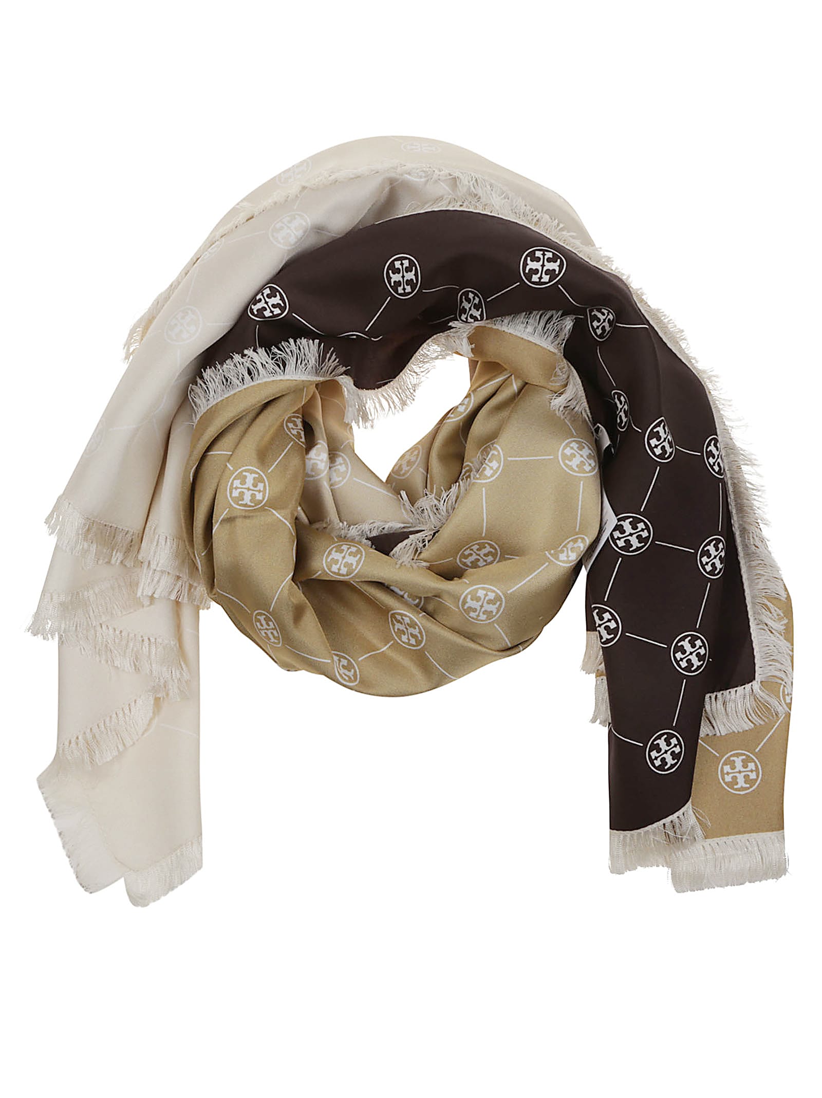 T Monogram Silk Oblong Scarf