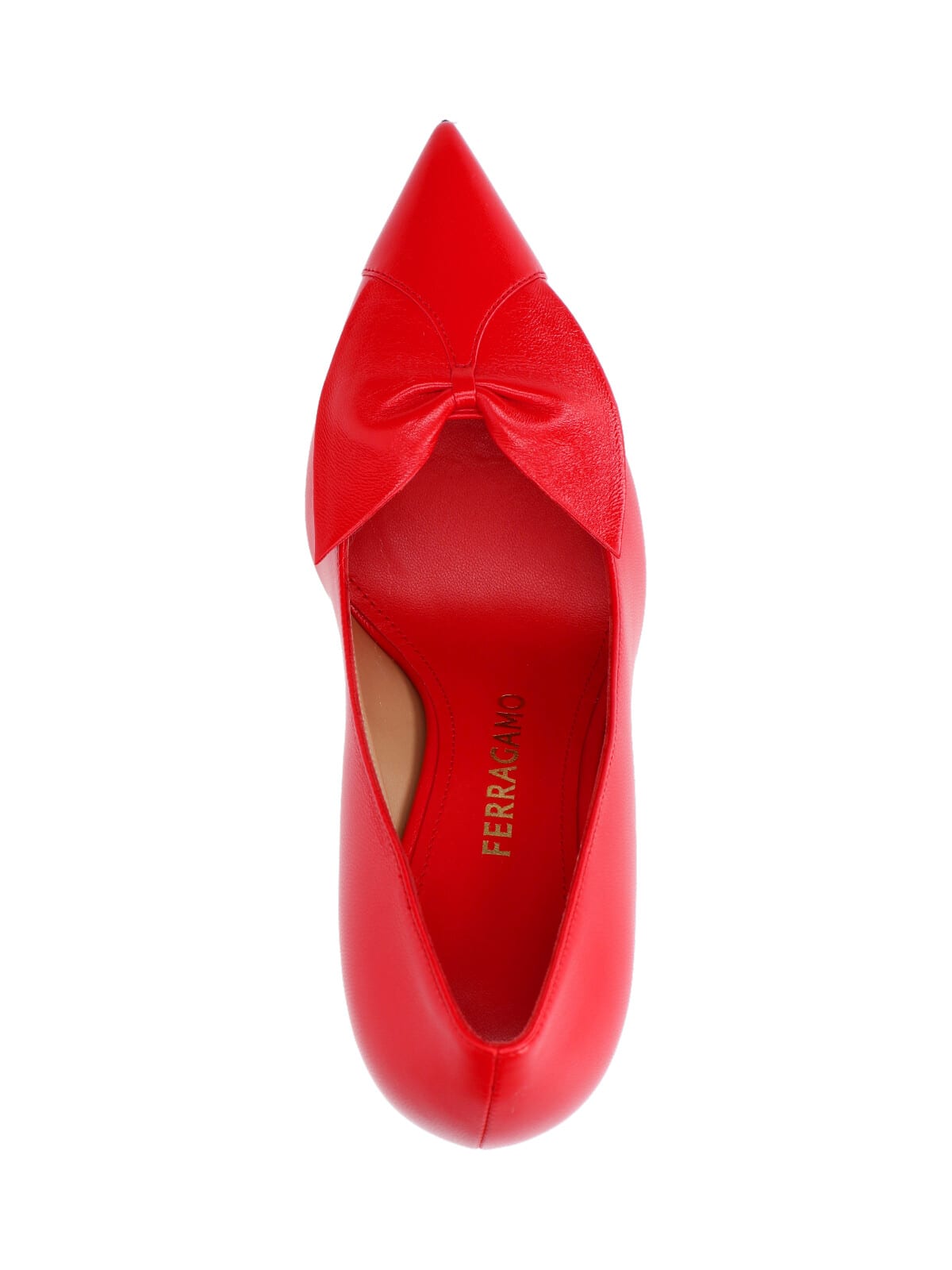 Ferragamo 70mm Bow Pointed-toe Pumps In Red