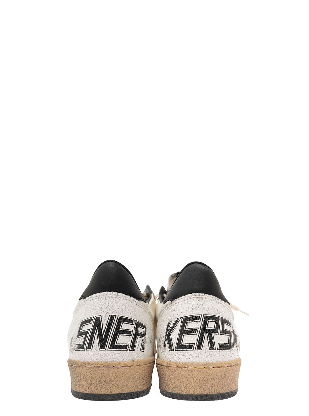 Golden Goose Round Toe Sneakers With Signature Star Patch And Suede Accents In White
