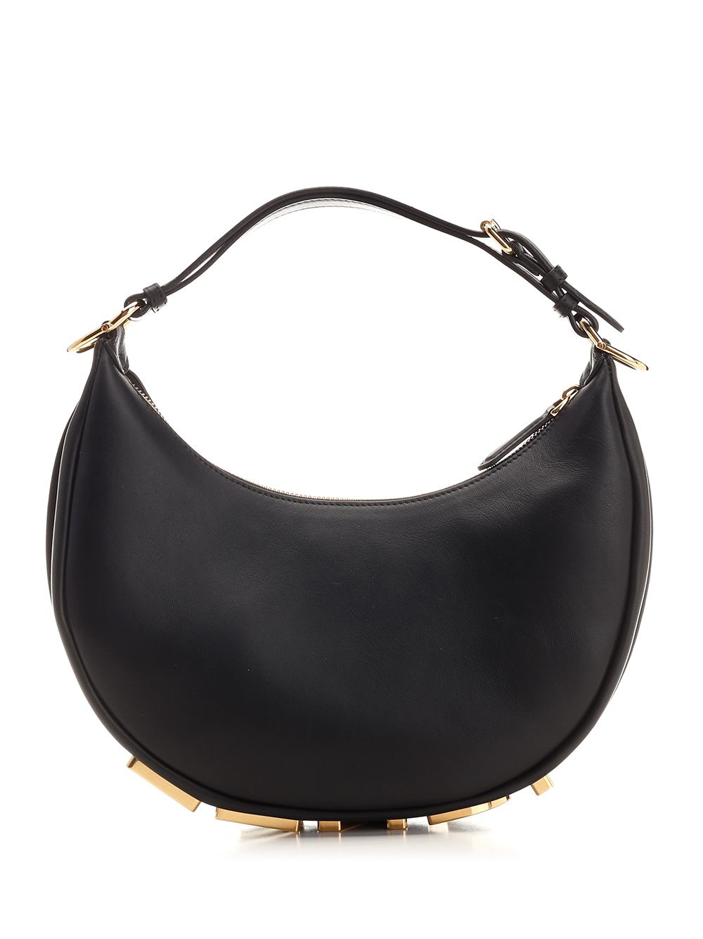 Shop Fendi Graphy Small Hobo Bag In Black