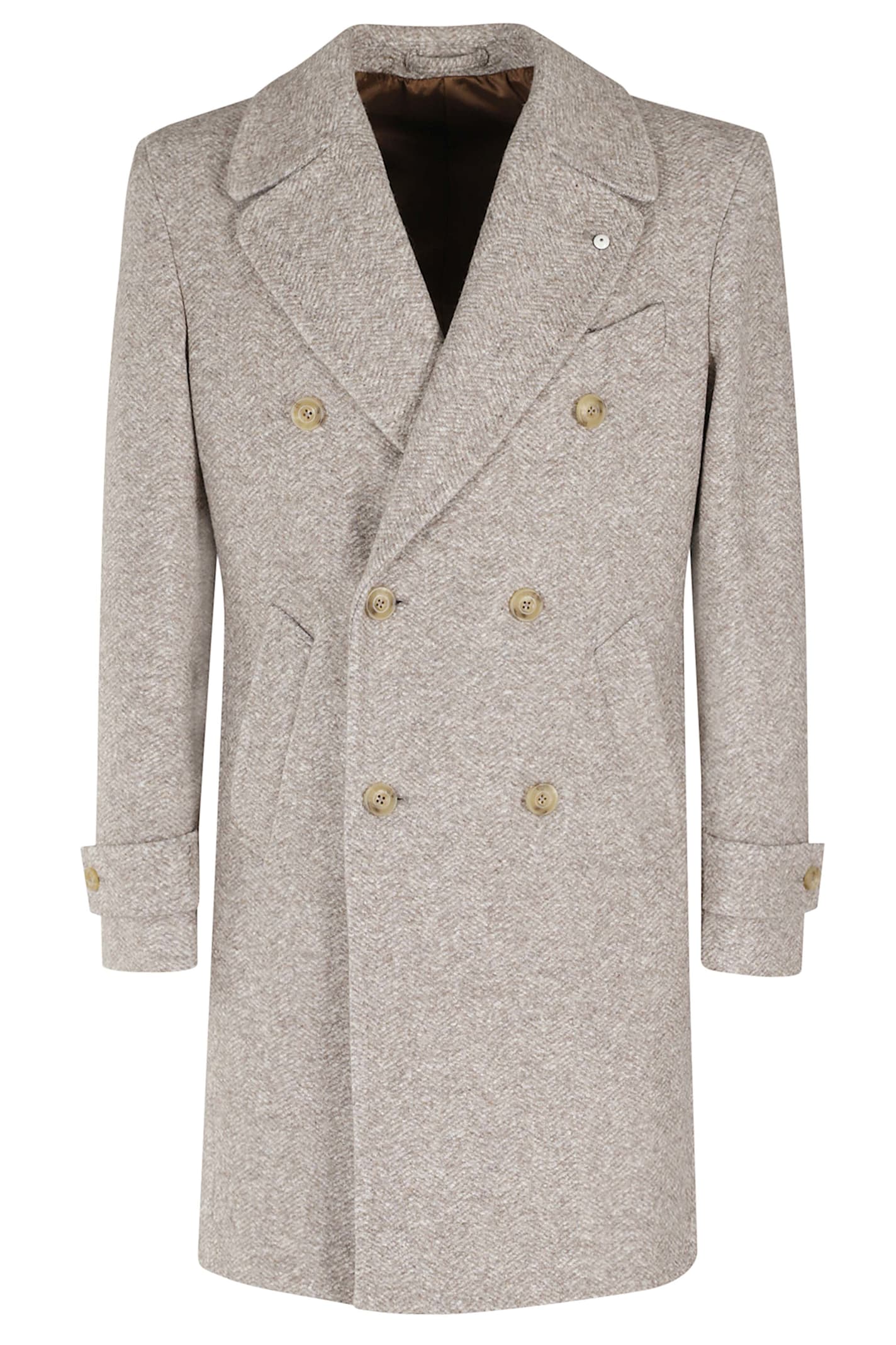 Luigi Bianchi Mantova Jersey Coat In Gray