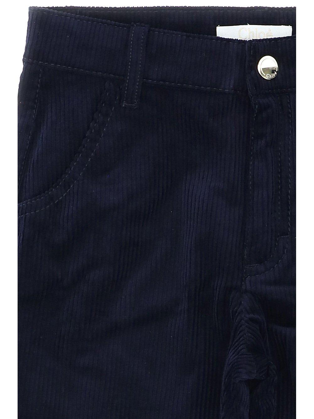 Chloé Wide-leg Corduroy Trousers In Blue
