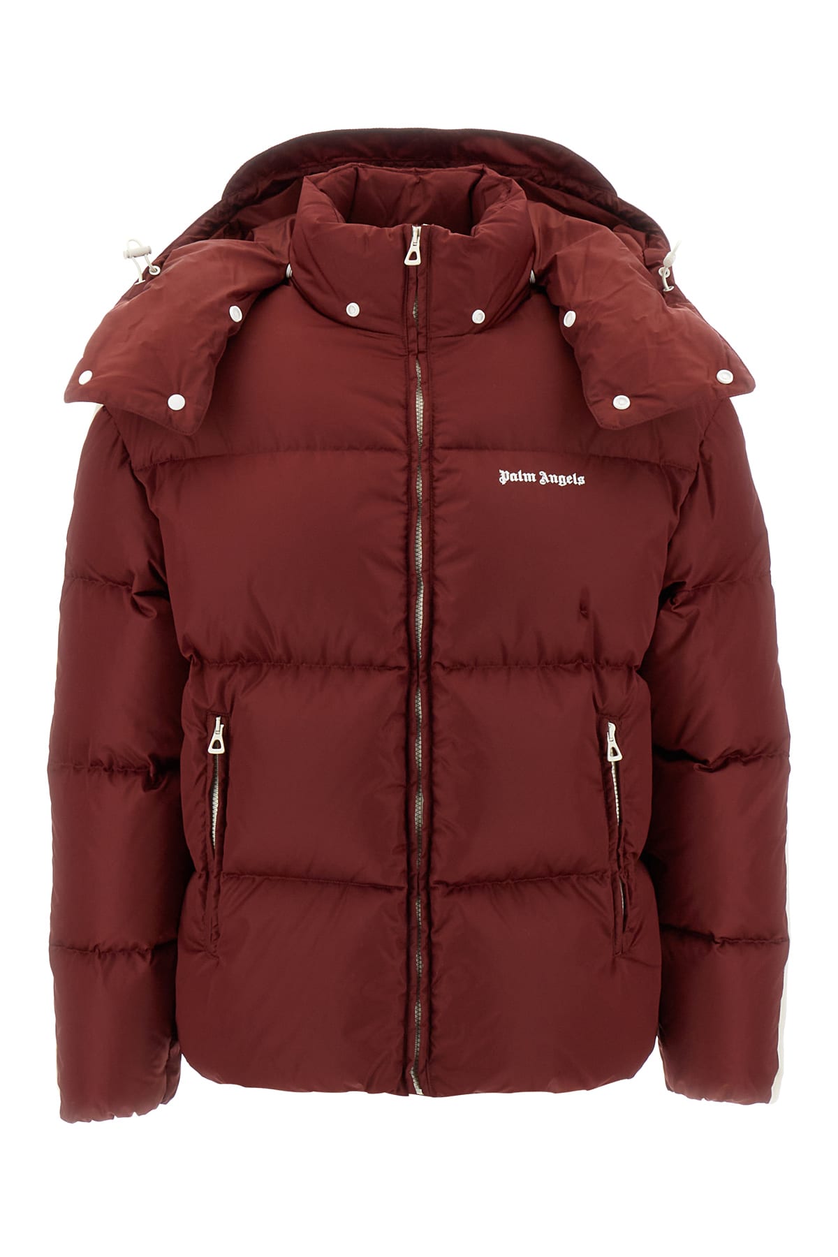 Shop Palm Angels Tiziano Red Nylon Down Jacket In 2801