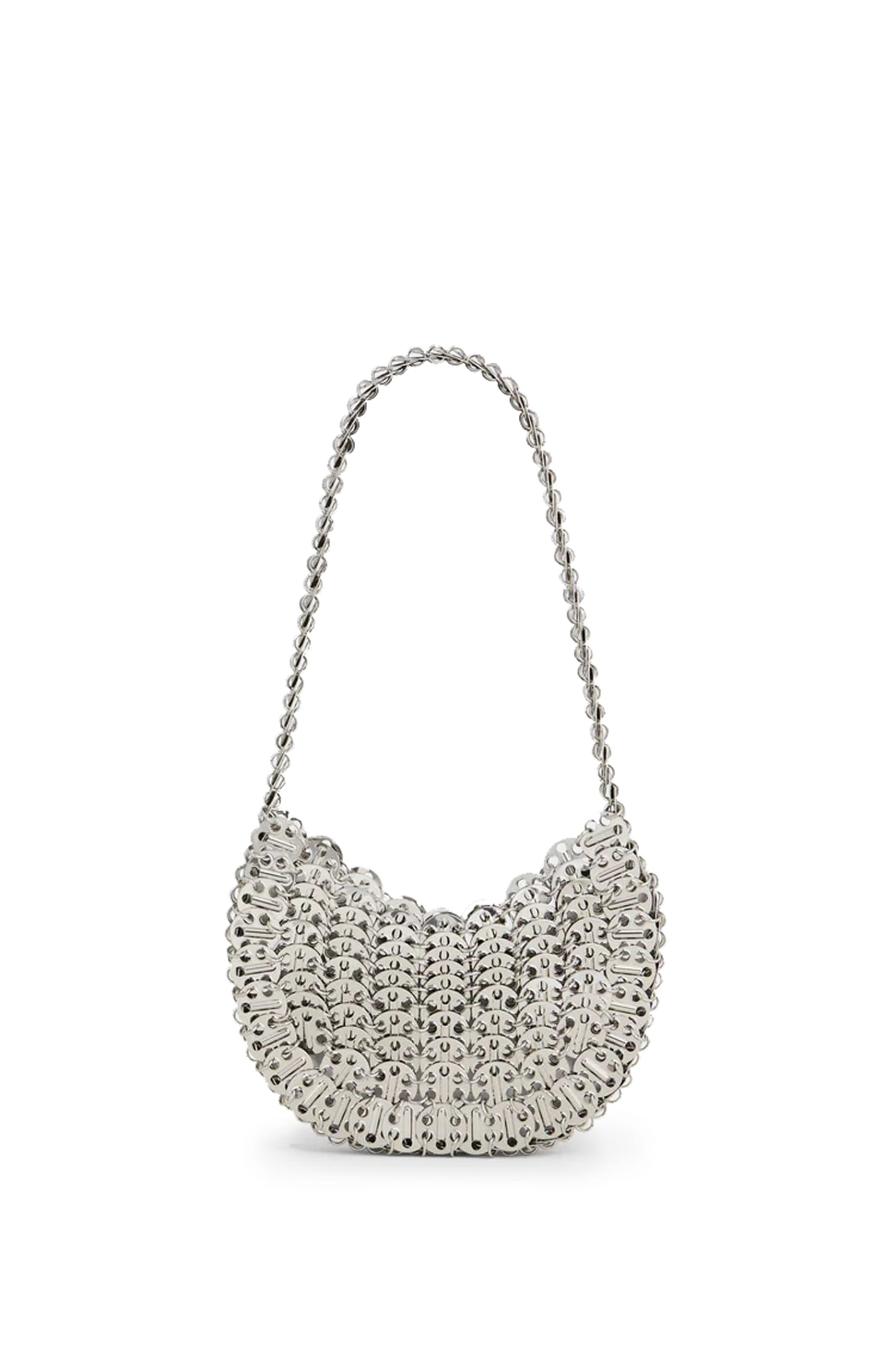 Shop Rabanne Shoulder Bag In Silver