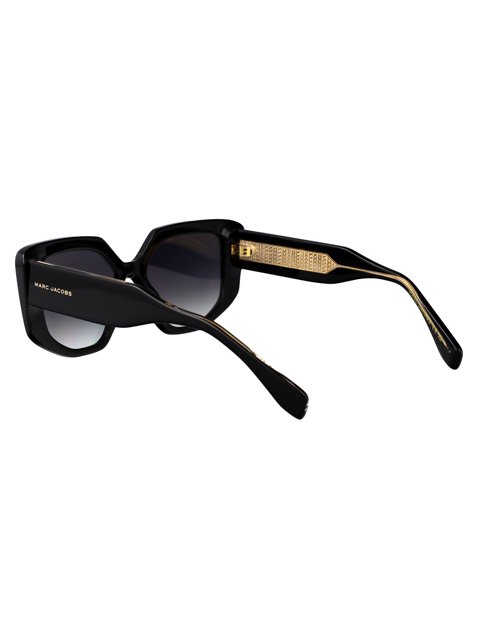 Marc Jacobs Black Acetate Sunglasses In Black