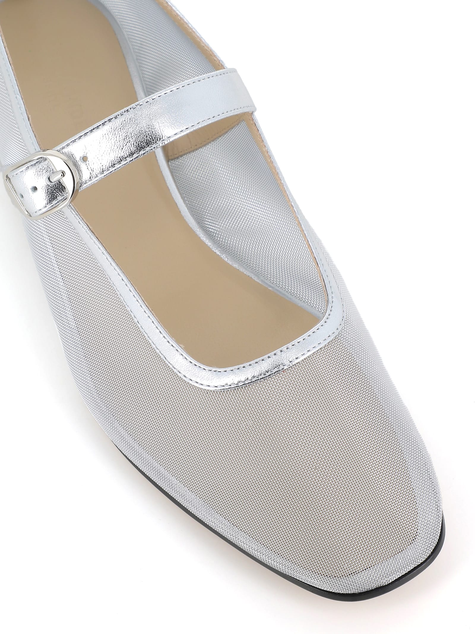 Shop Le Monde Beryl Ballerin Mary Jane In Silver