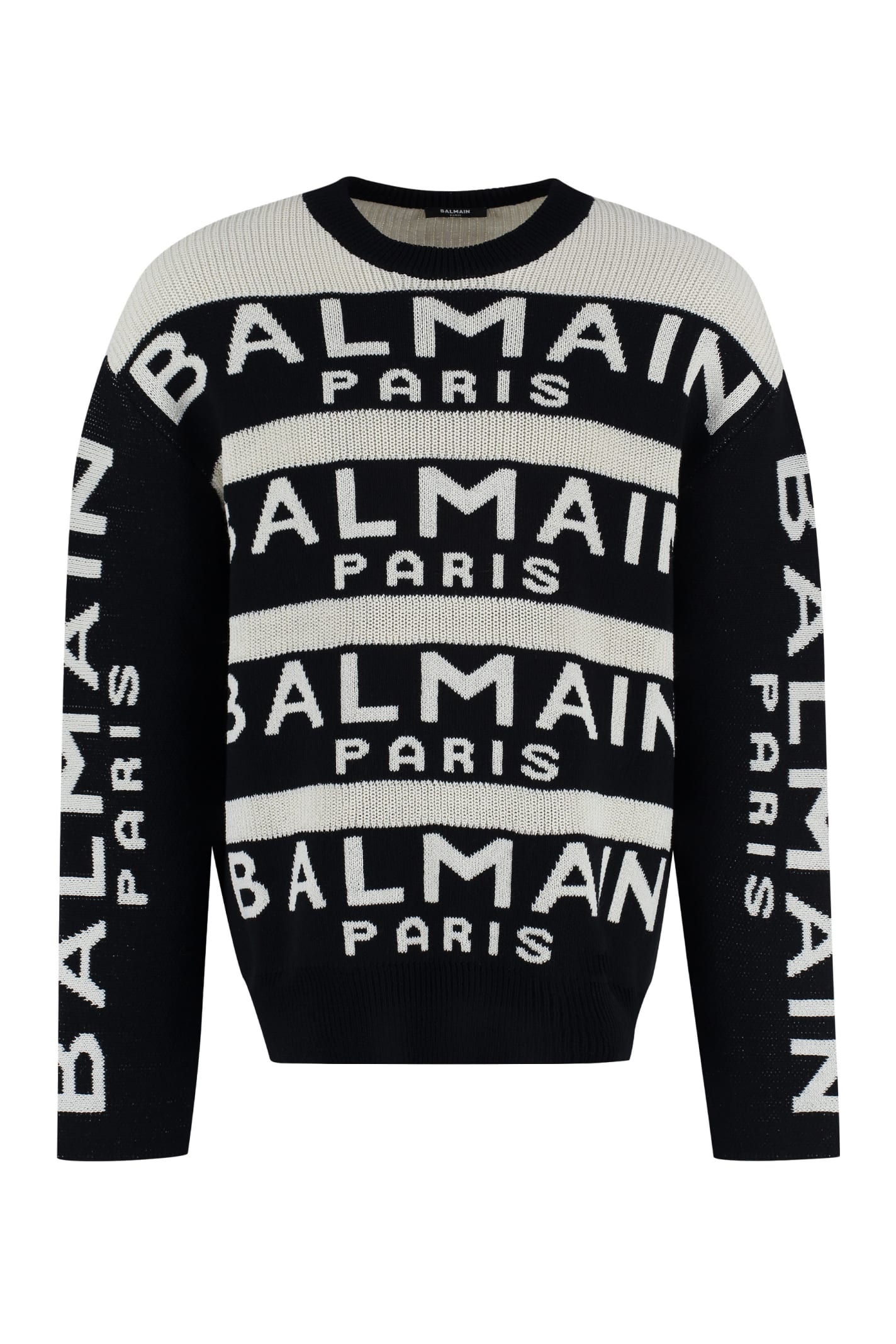 Balmain Jacquard Wool Sweater
