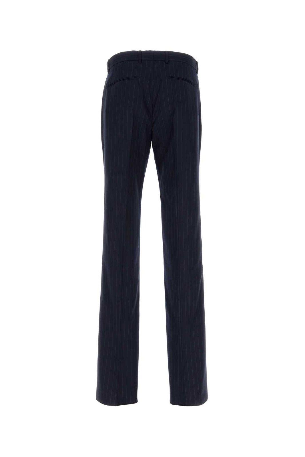 Shop Givenchy Slim Fit Striped Tailored Pants In Blu