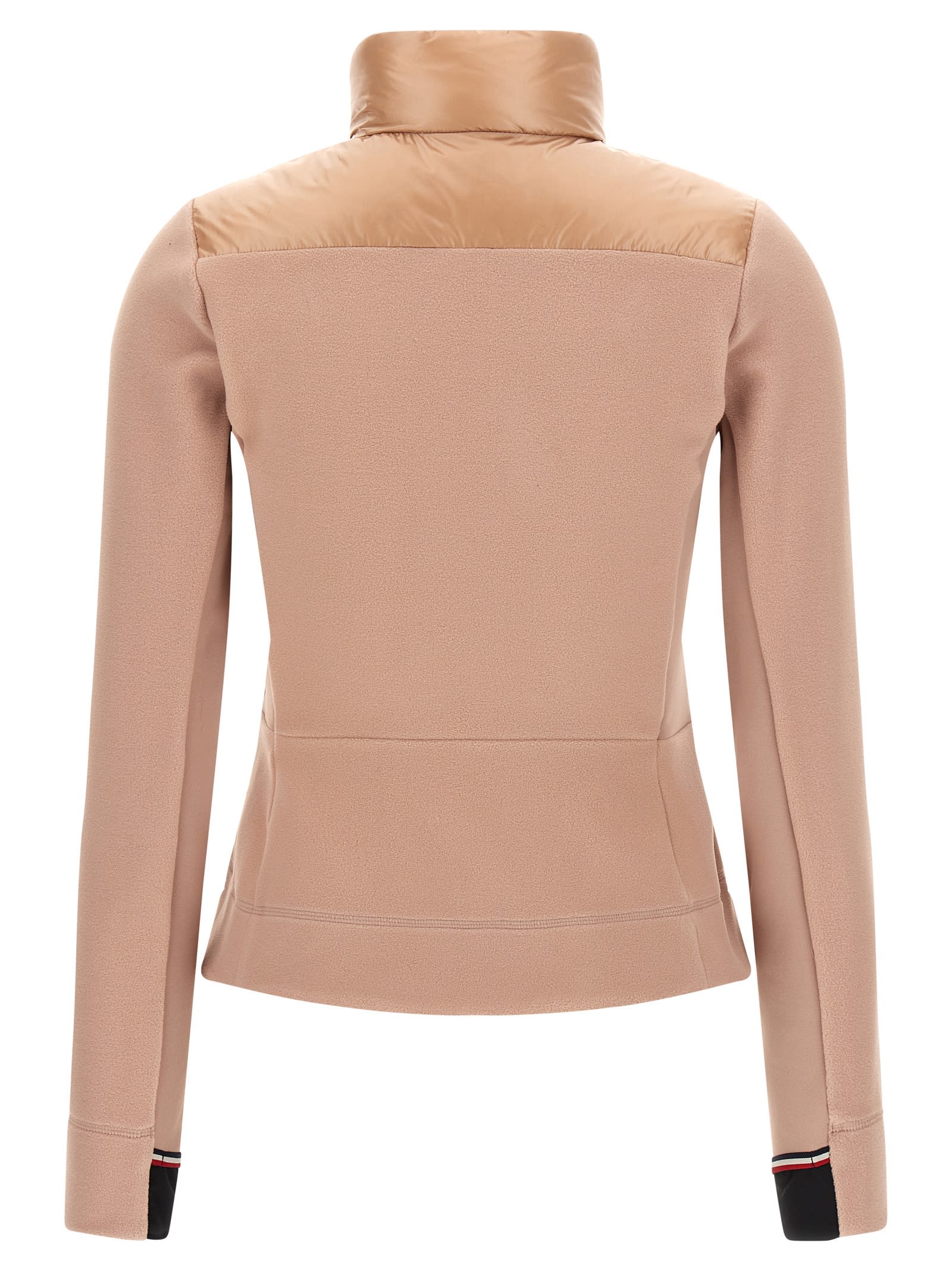 Moncler Grenoble Antiqued Stretch Polyester Jacket In Brown