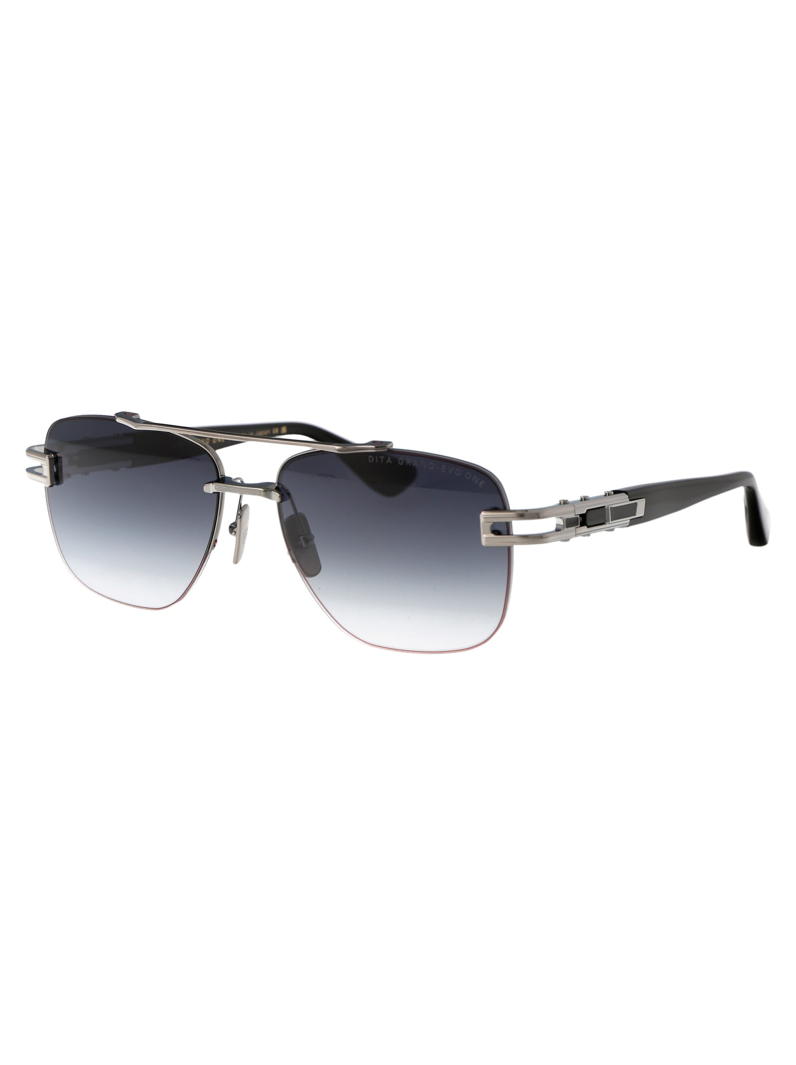 Shop Dita Grand-evo One Sunglasses In Black Palladium W/ Grey To Clear Gradient