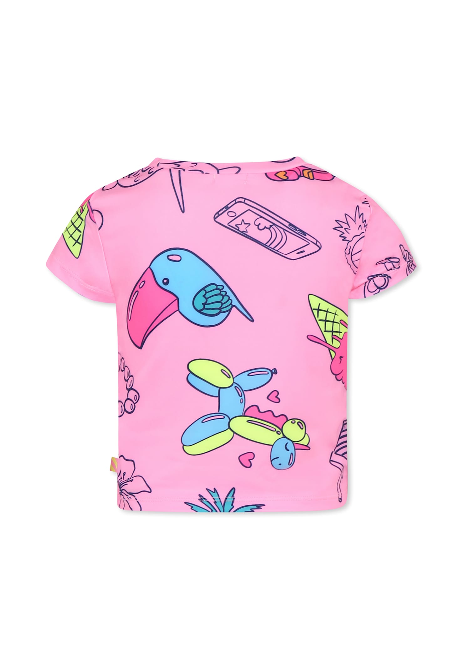 Billieblush Pink T-shirt For Girl With Print In Pink