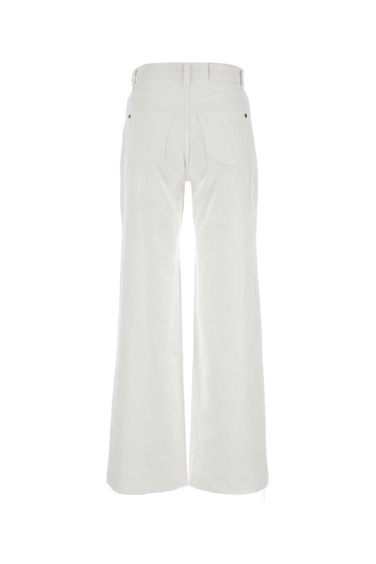 7 For All Mankind White Stretch Denim Jeans