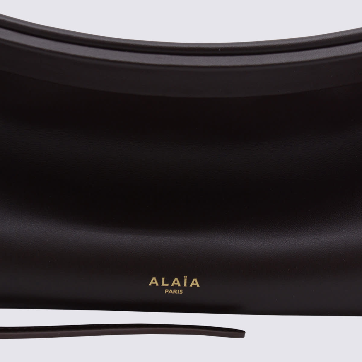 Alaïa Dark Brown Leather East West Medium Crossbody Bag In Brown