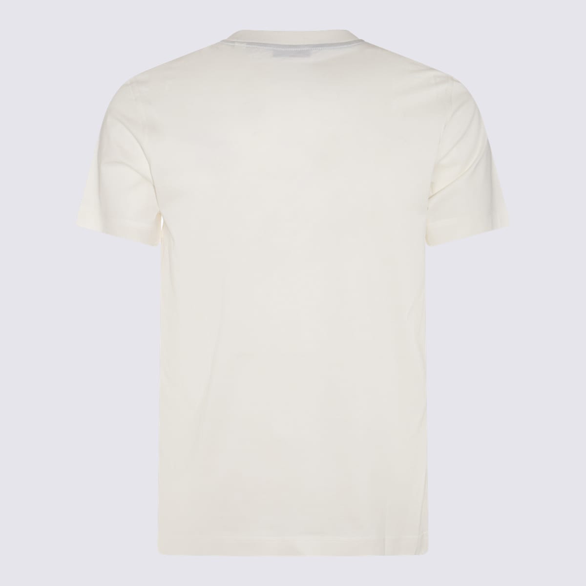 Shop Burberry White Cotton T-shirt In Salt