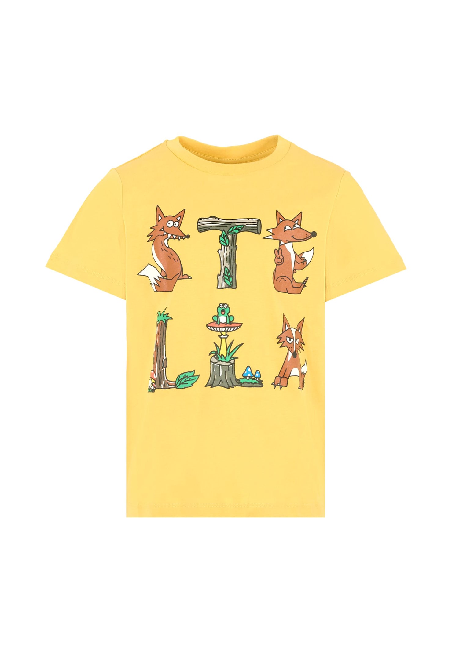 Stella Mccartney Yellow T-shirt For Boy With Logo In Yellow