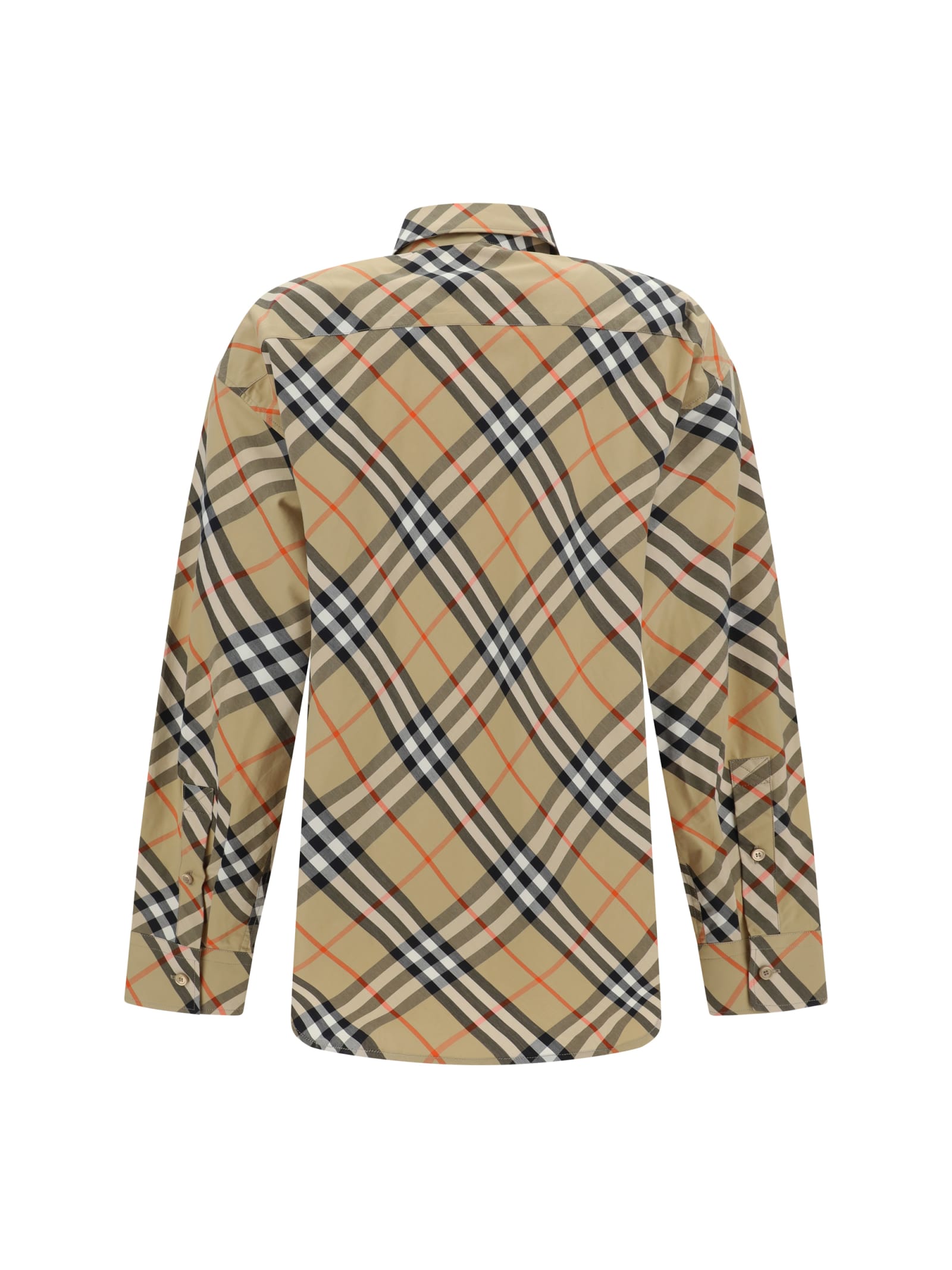 Shop Burberry Shirt In Sand Ip Check