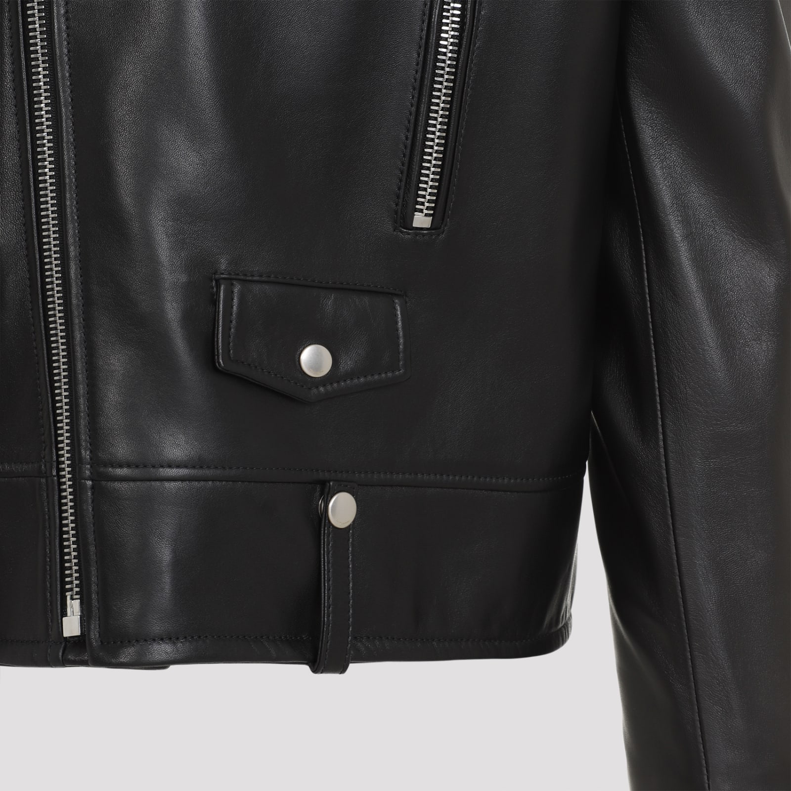 Shop Saint Laurent Classic Biker Jacket In Black