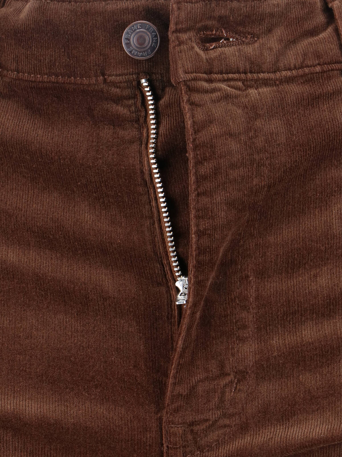 Frame Corduroy Straight Pants In Brown