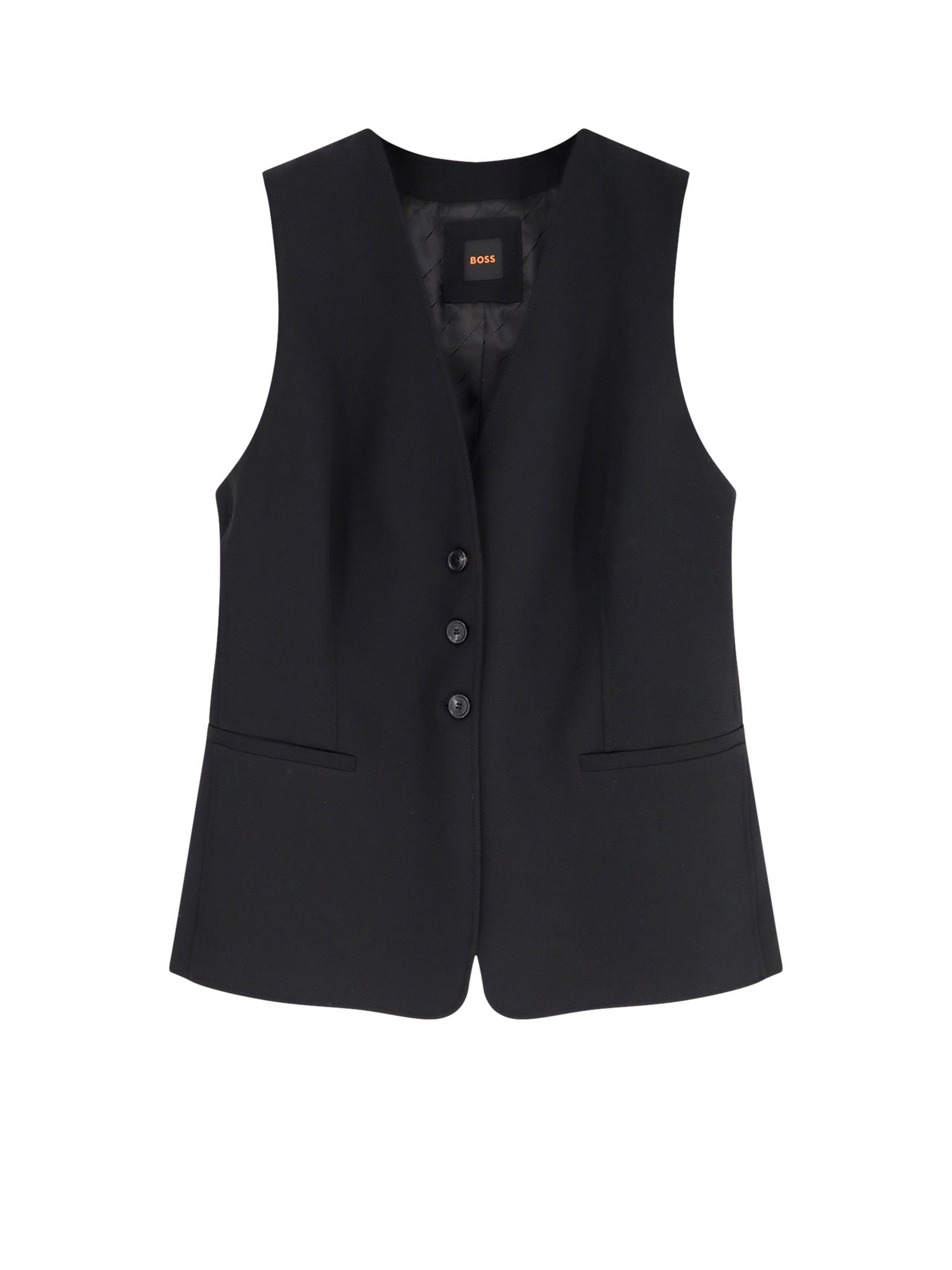 Hugo Boss Adjustable Back Strap Sleeveless Gilet In Animal Print