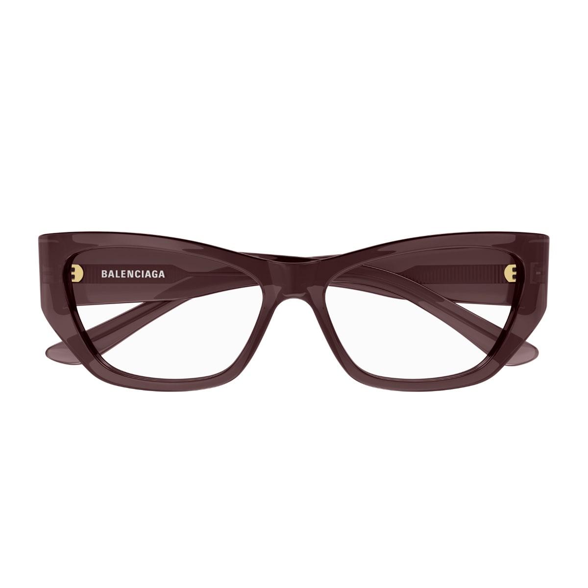 Balenciaga Bb0372o Linea Everyday 004 Violet Transparent Glasses