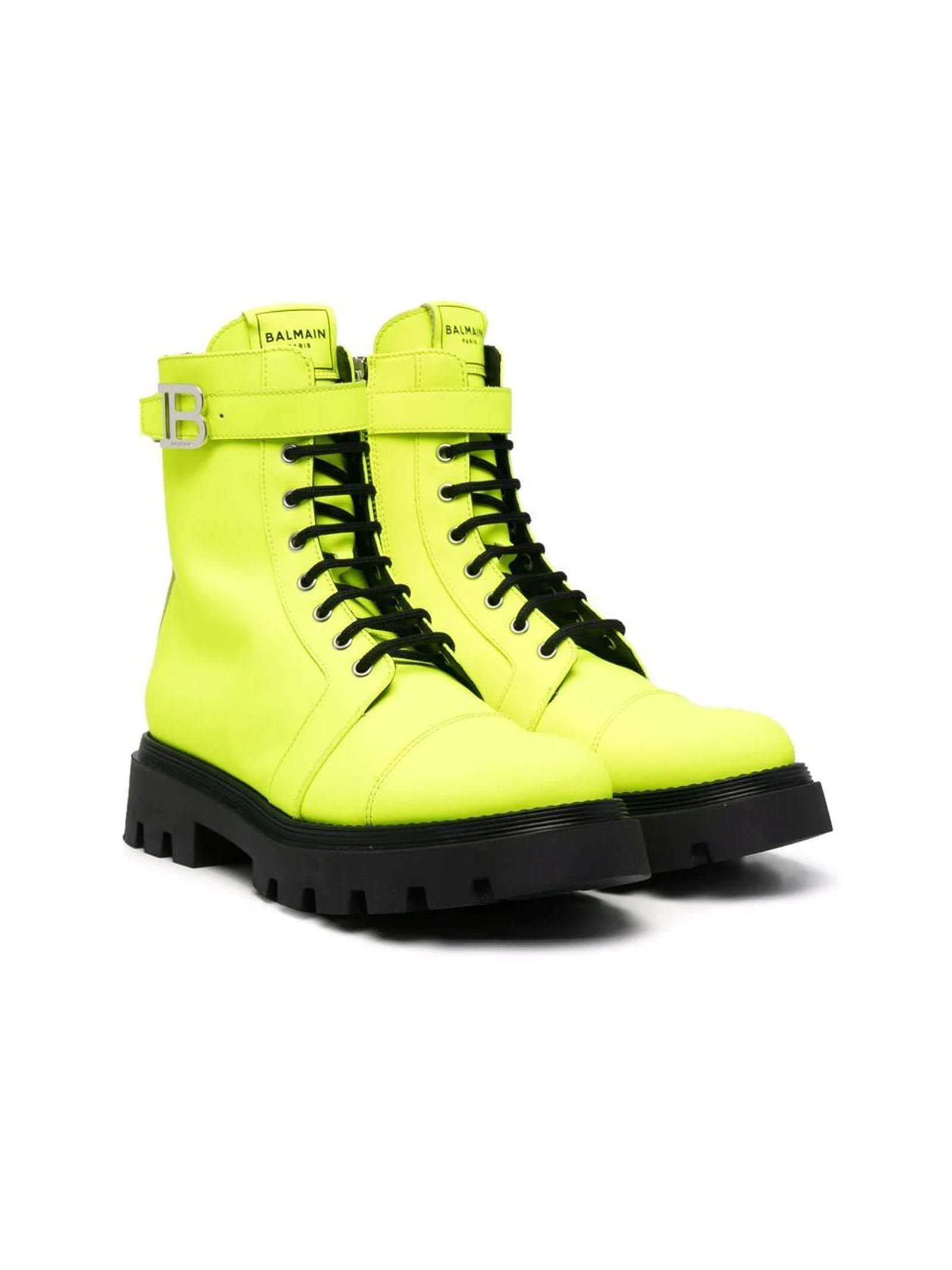 Balmain Yellow Leather Boots