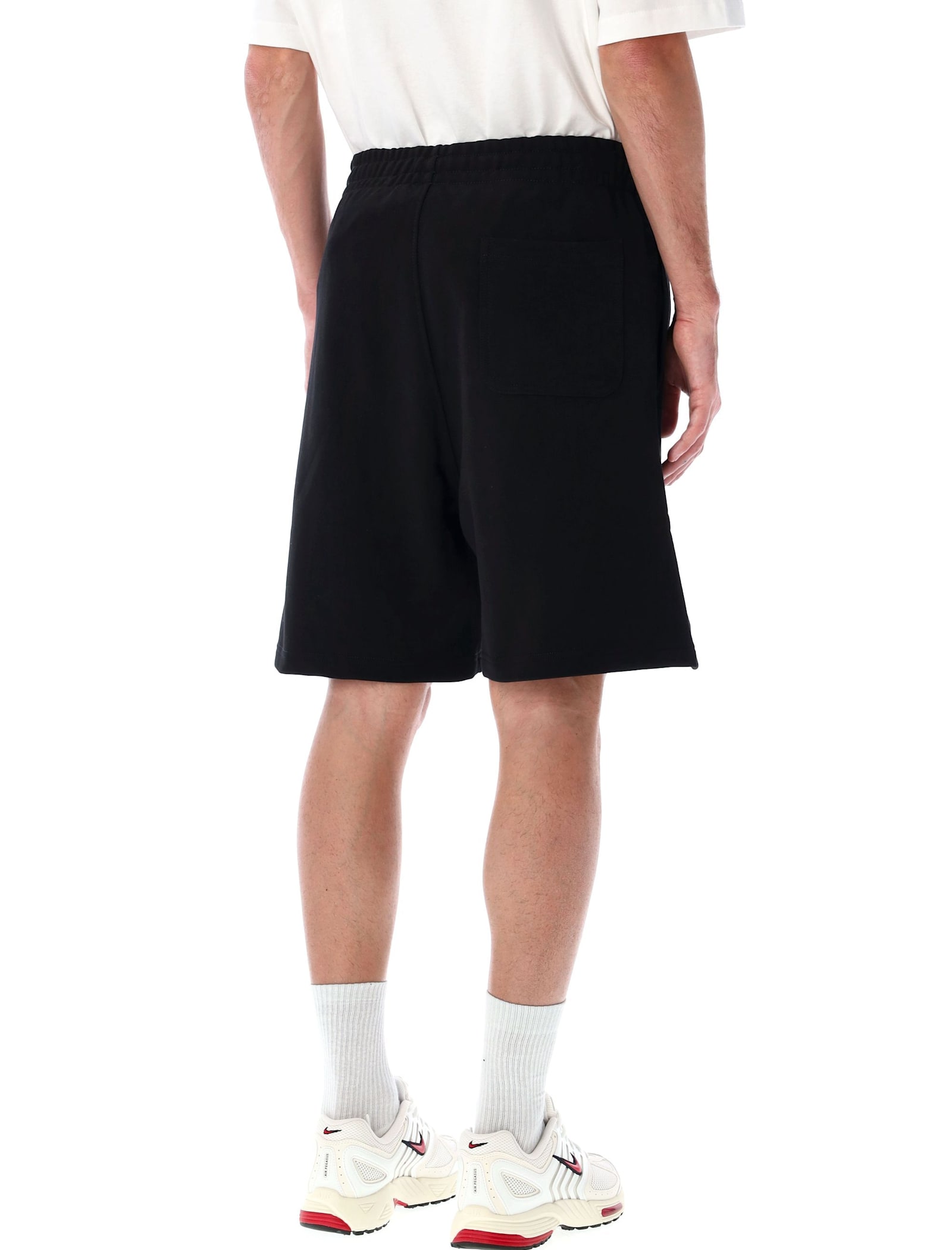 Diesel Elastic Waistband Shorts Back Pocket In Black