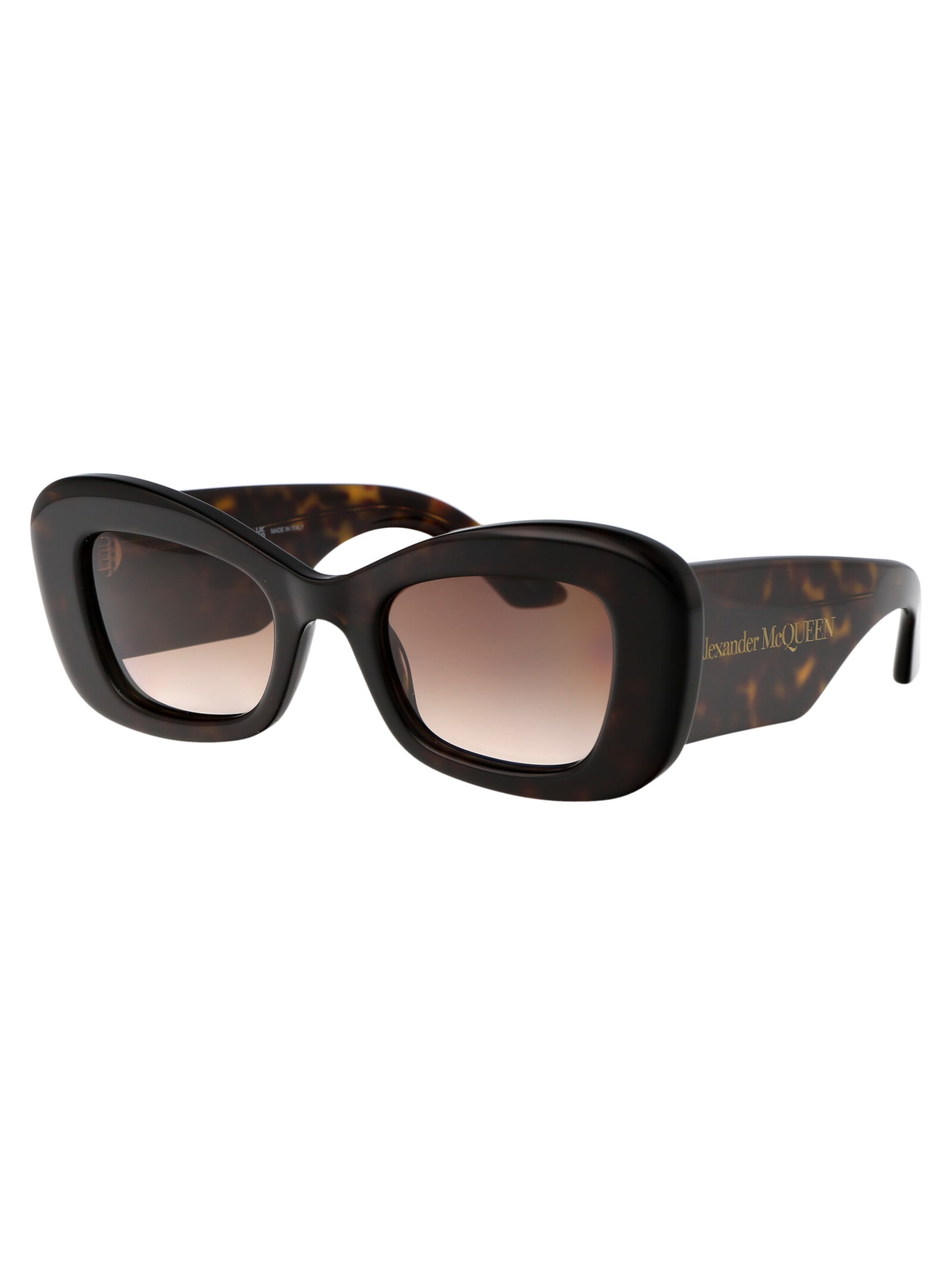 Shop Alexander Mcqueen Am0434s Sunglasses In 002 Havana Havana Brown