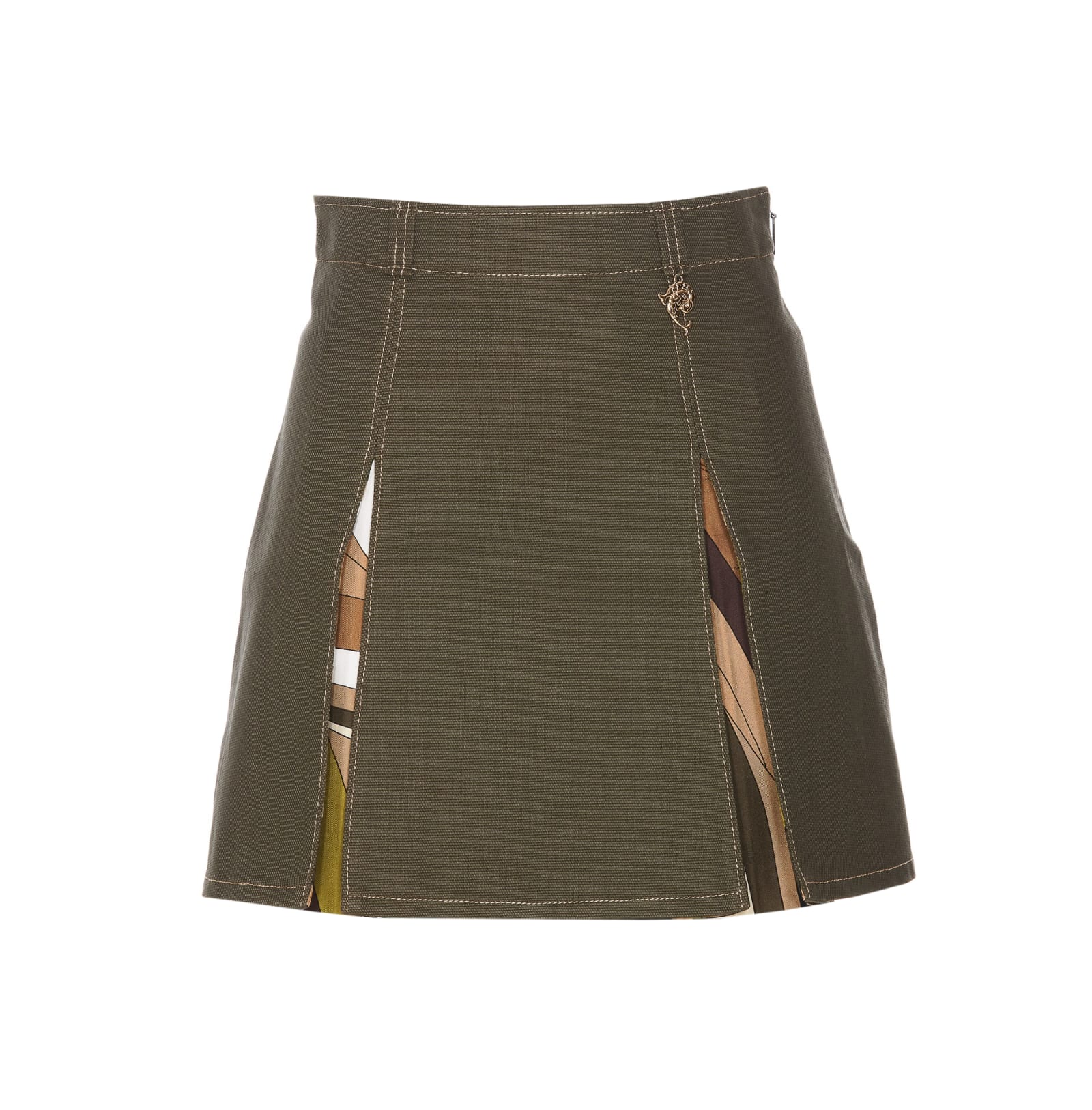 Shop Pucci Iride Mini Skirt In Green
