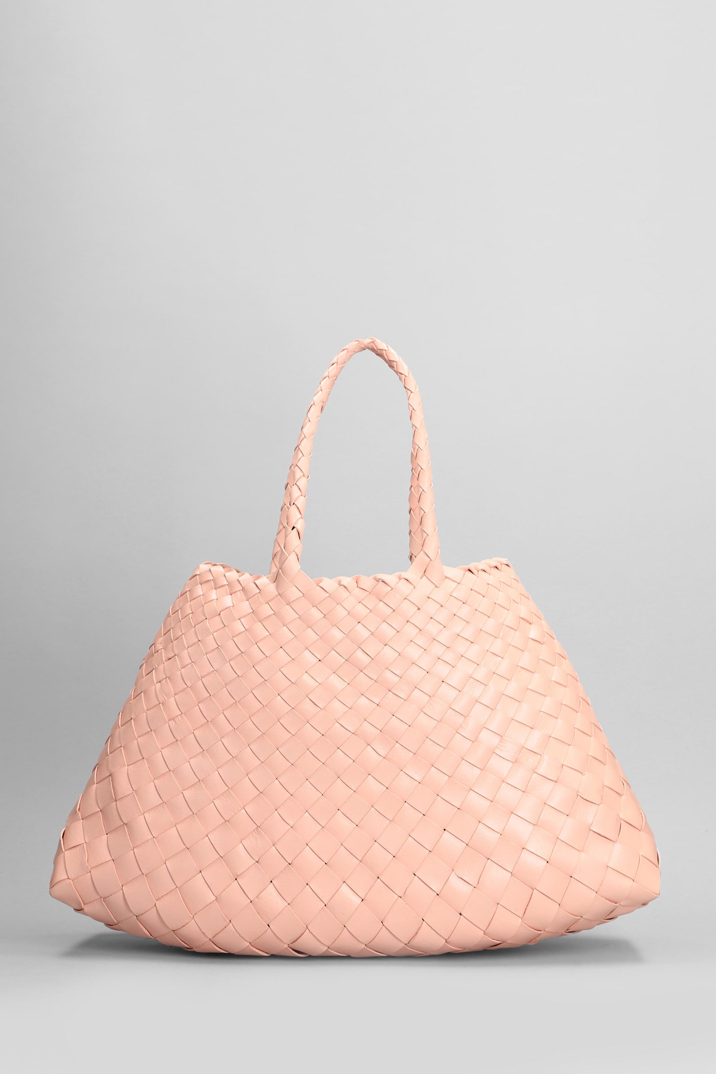 Santa Croce Small Hand Bag In Rose-pink Leather