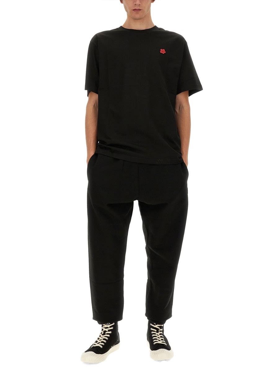 Shop Kenzo T-shirt With Logo Patch In Black