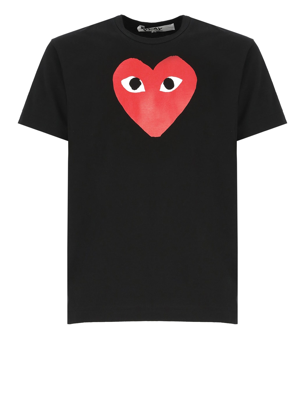 Shop Comme Des Garçons Play Logoed T-shirt In Black