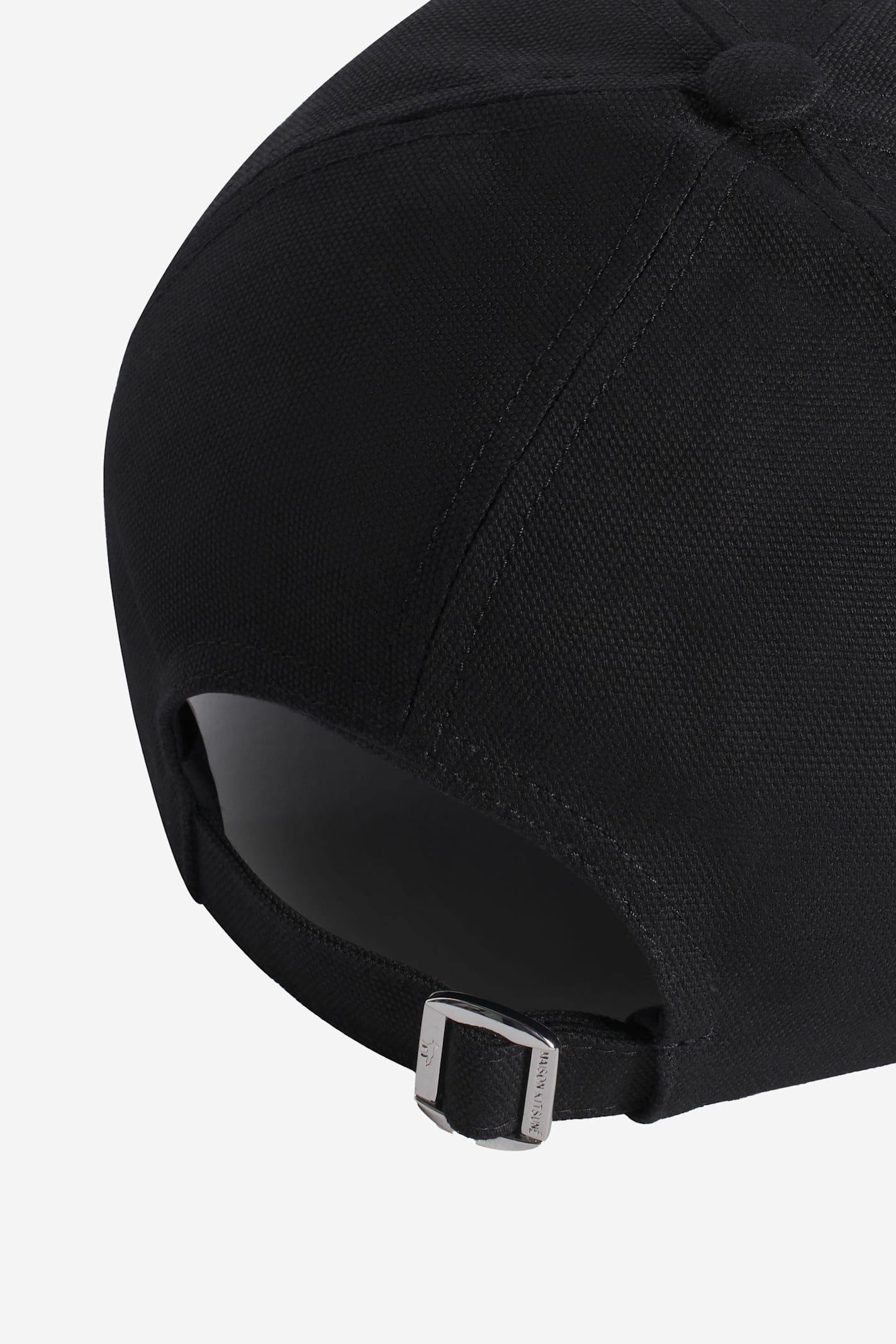 Maison Kitsuné Baby Fox Embroidered Cap In Black