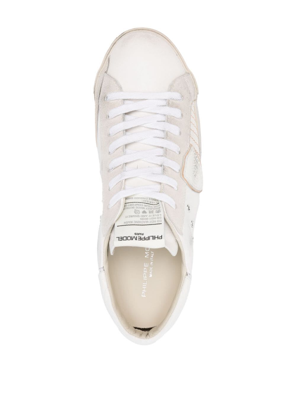 Shop Philippe Model Prsx Low Man Sneakers In White