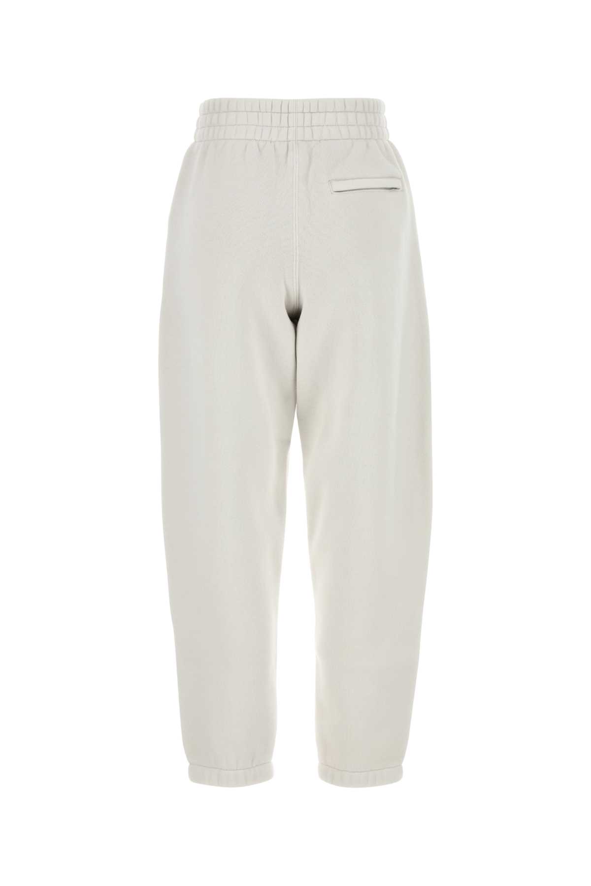 Alexander Wang T White Cotton Blend Joggers In Dirtywhite