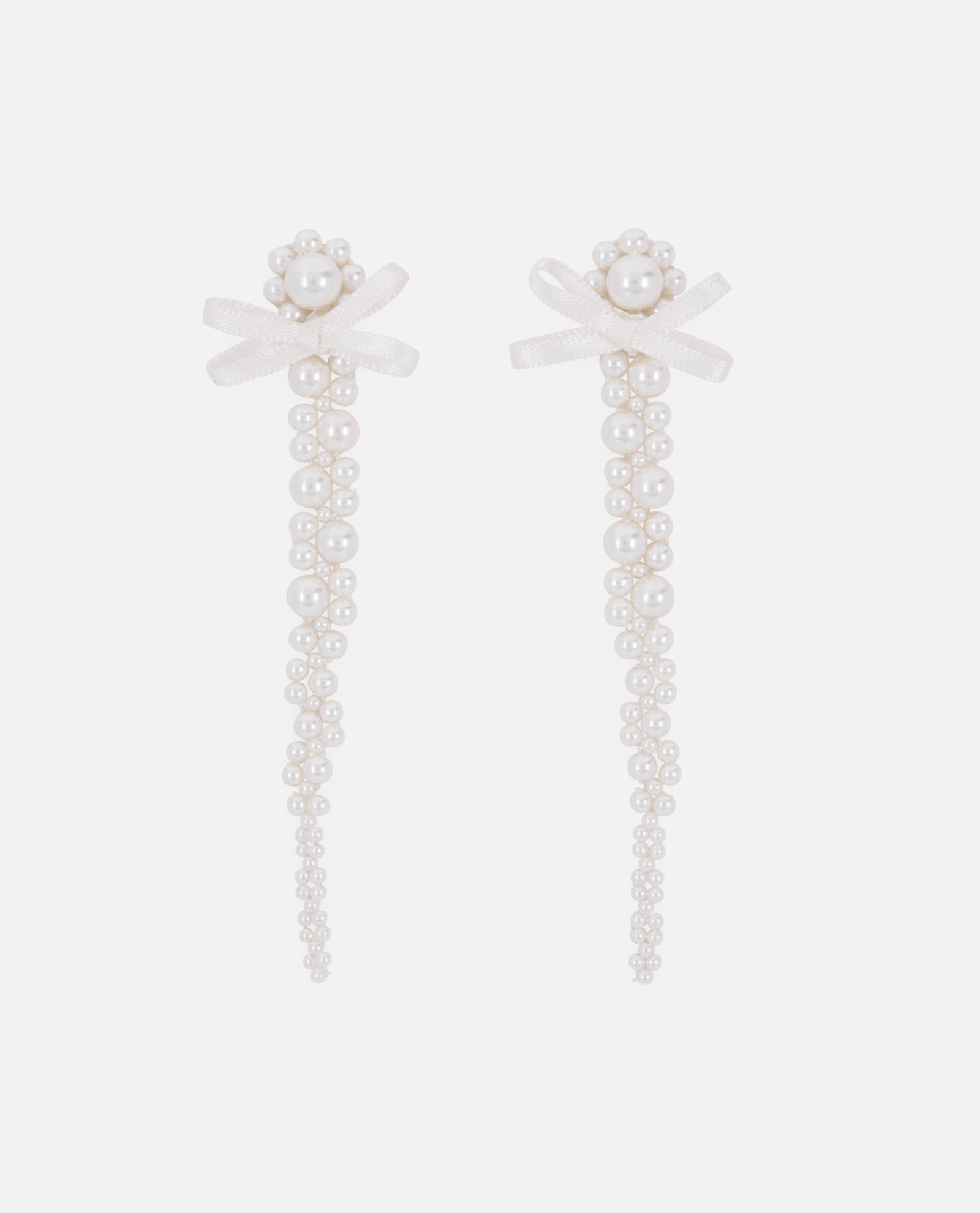 Petite Bow Detail Drop Earrings
