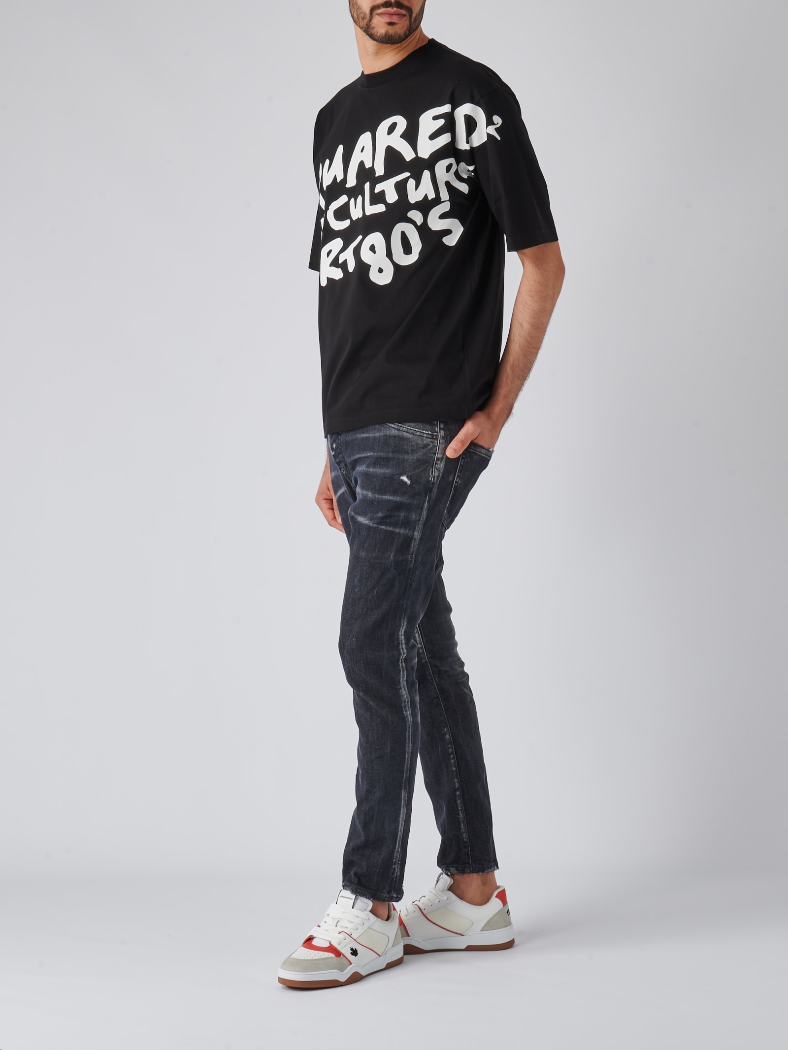 Shop Dsquared2 D2 80s Loose Fit Tee T-shirt In Nero