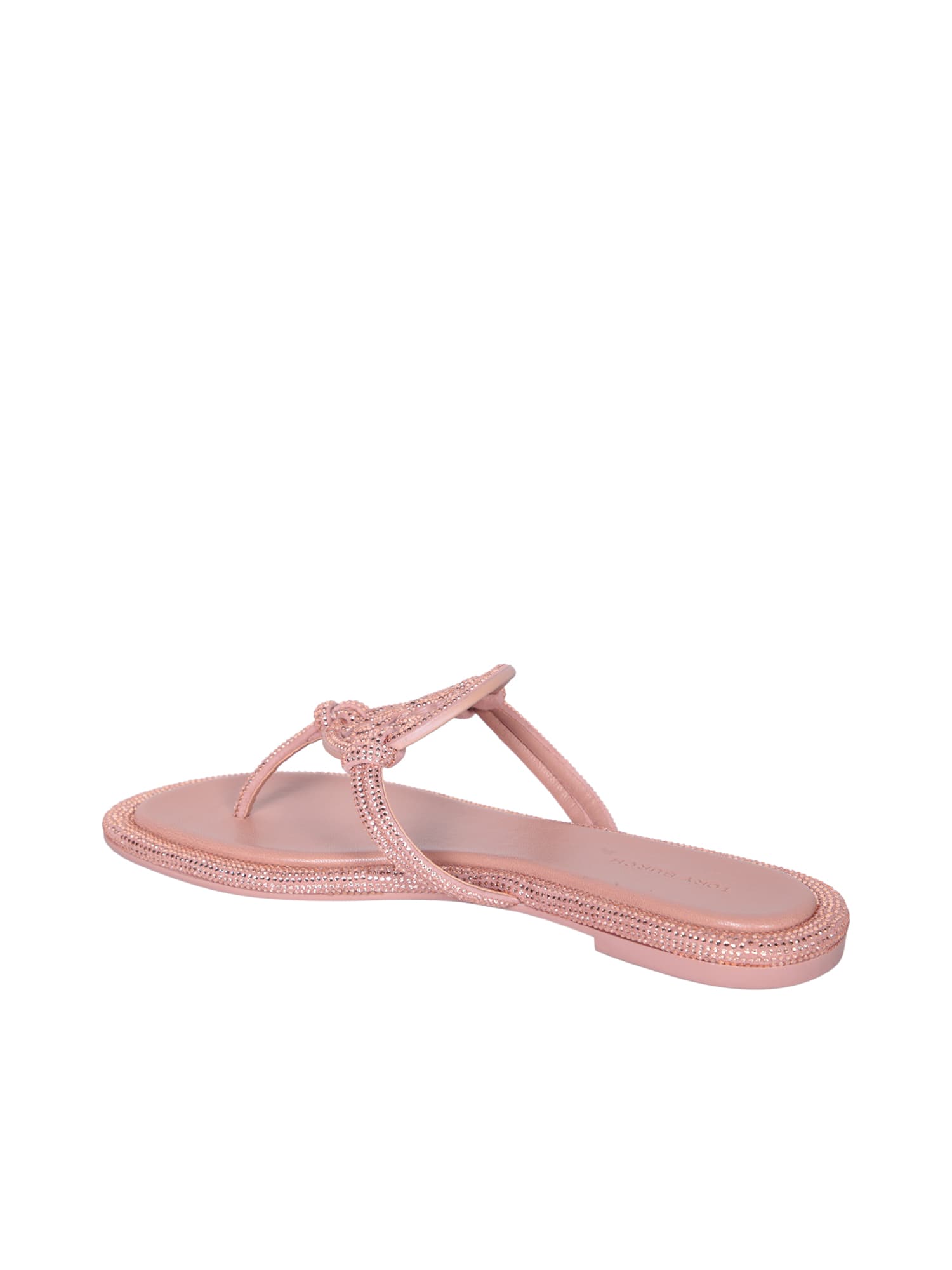 Shop Tory Burch Miller Grey Sandals In Pink
