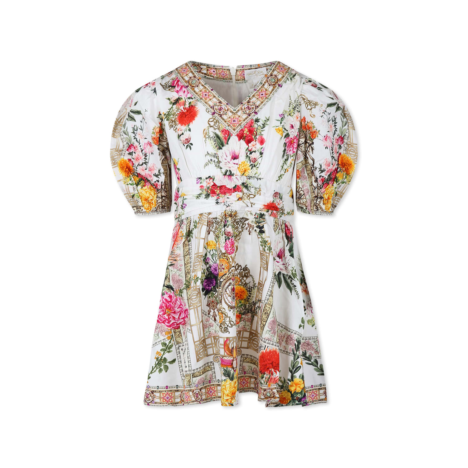 Camilla Egyptian Rose Mini Dress In Ivory