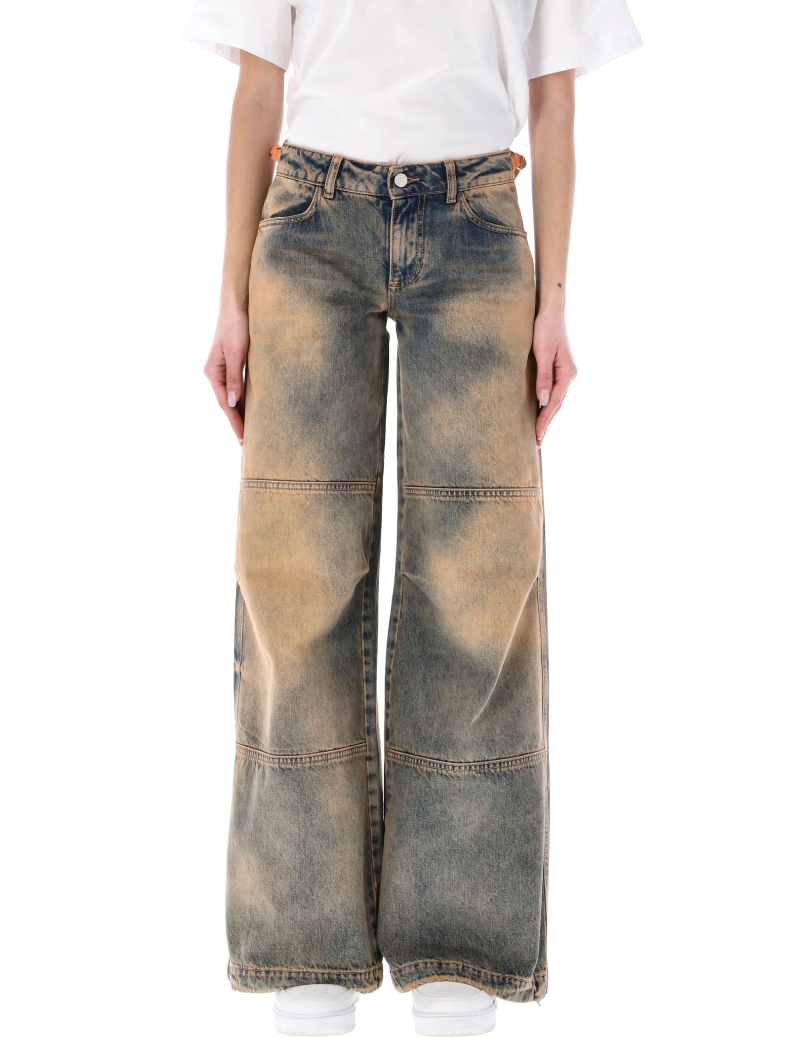 ARIES ACID WASH LOW RISE FLARE