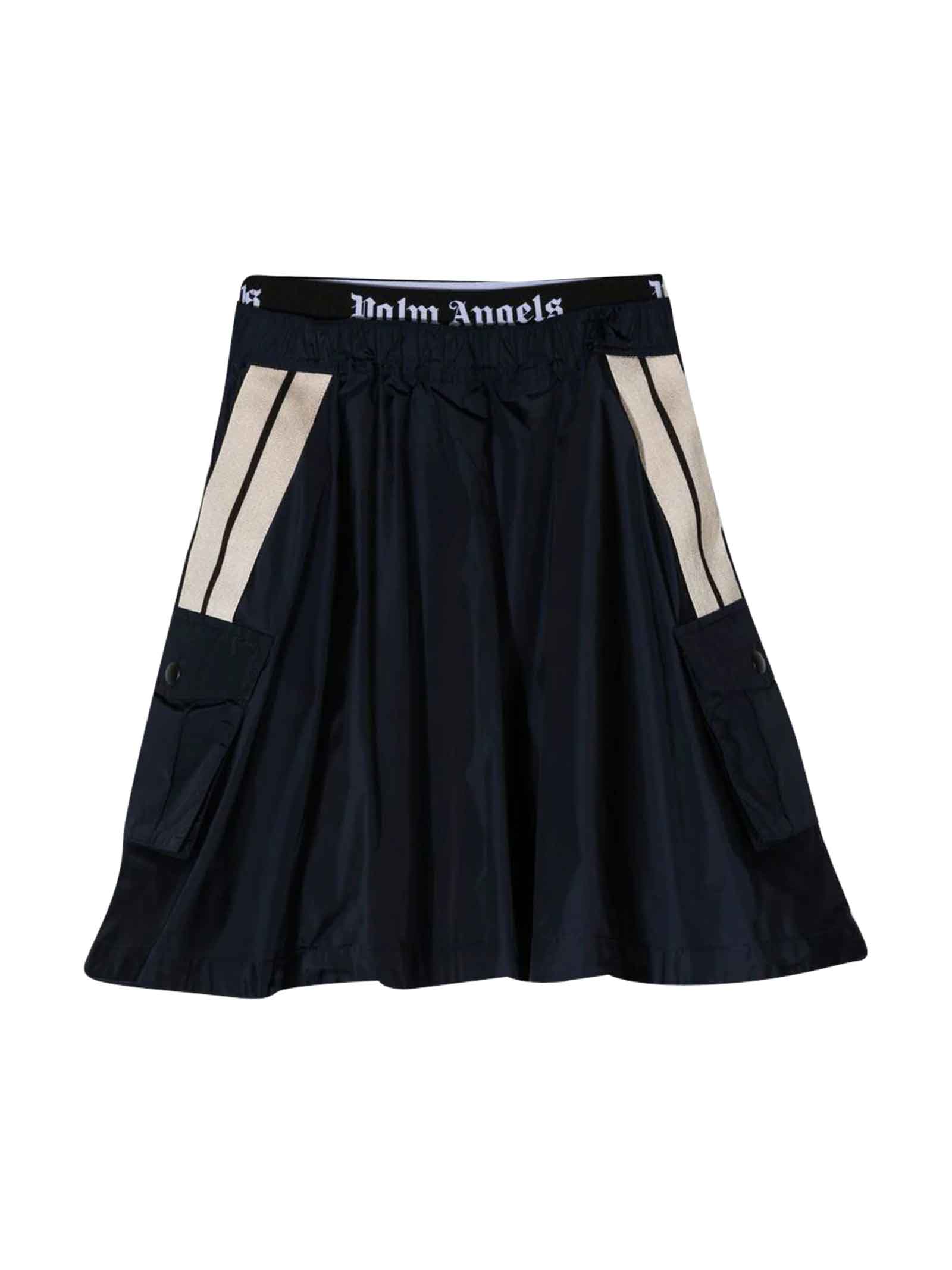Palm Angels Navy Blue Skirt Girl.