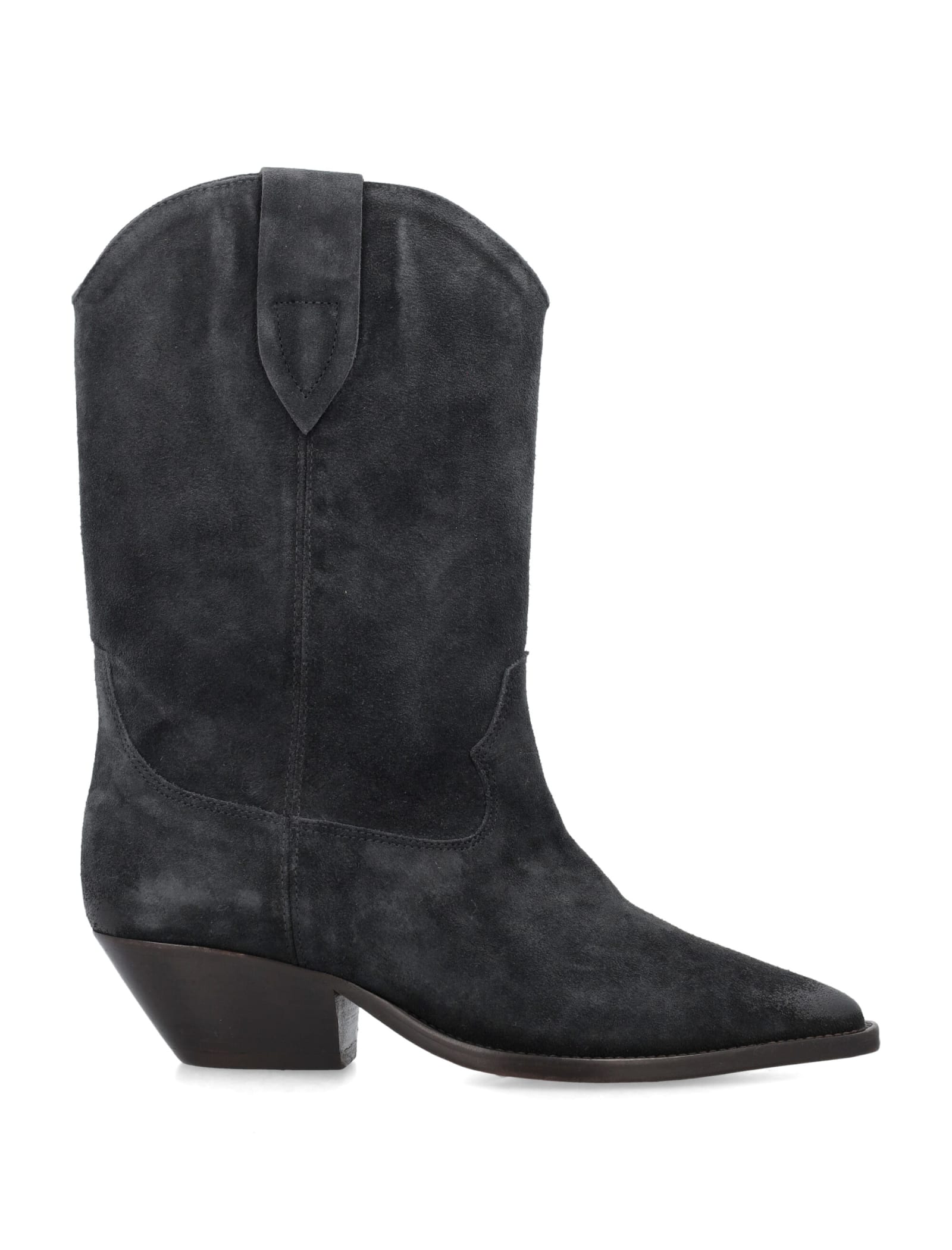 Isabel Marant Duerto Suede Cowboy Boots In Black