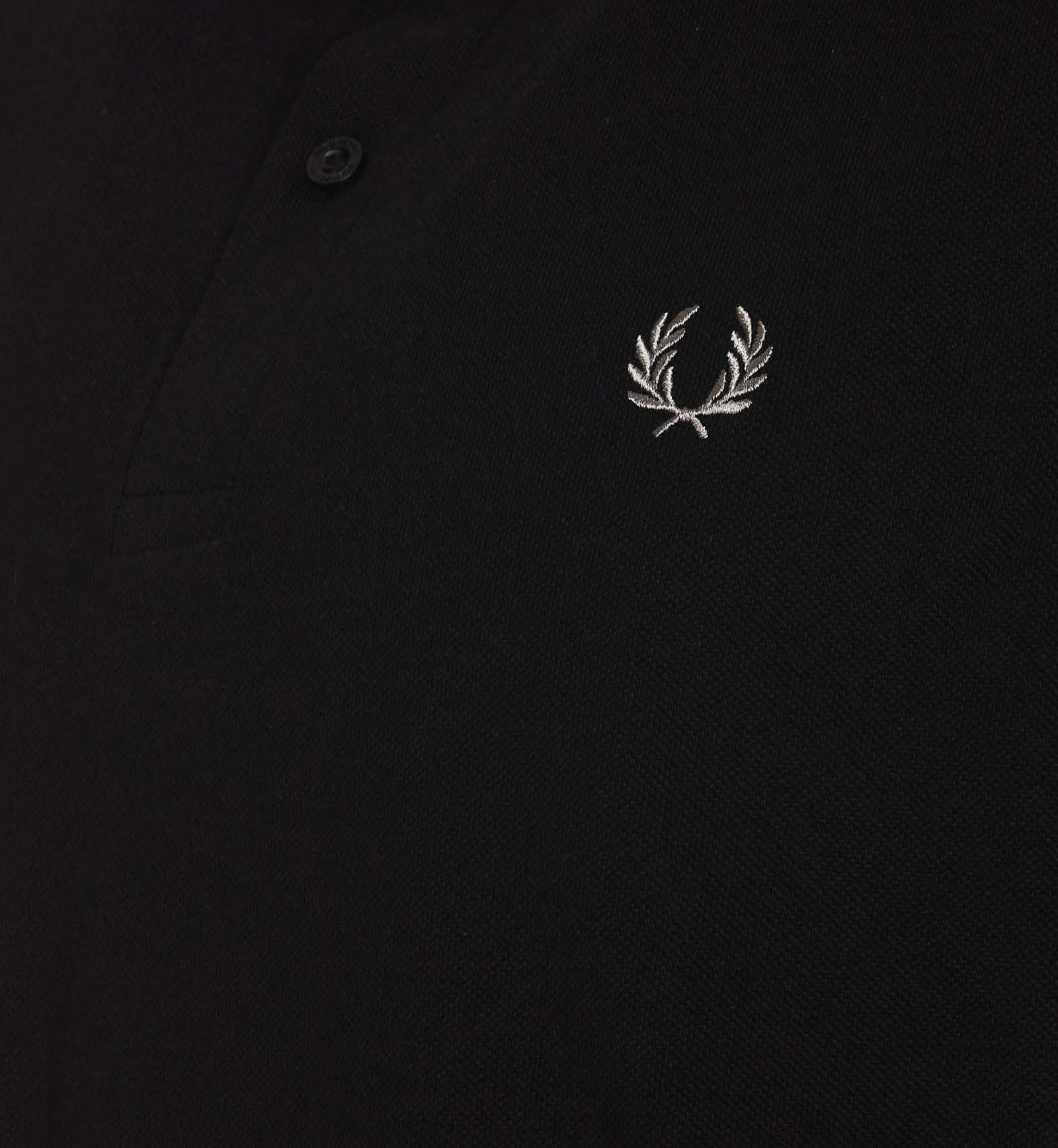 Shop Fred Perry Logo Polo In Black/chrome