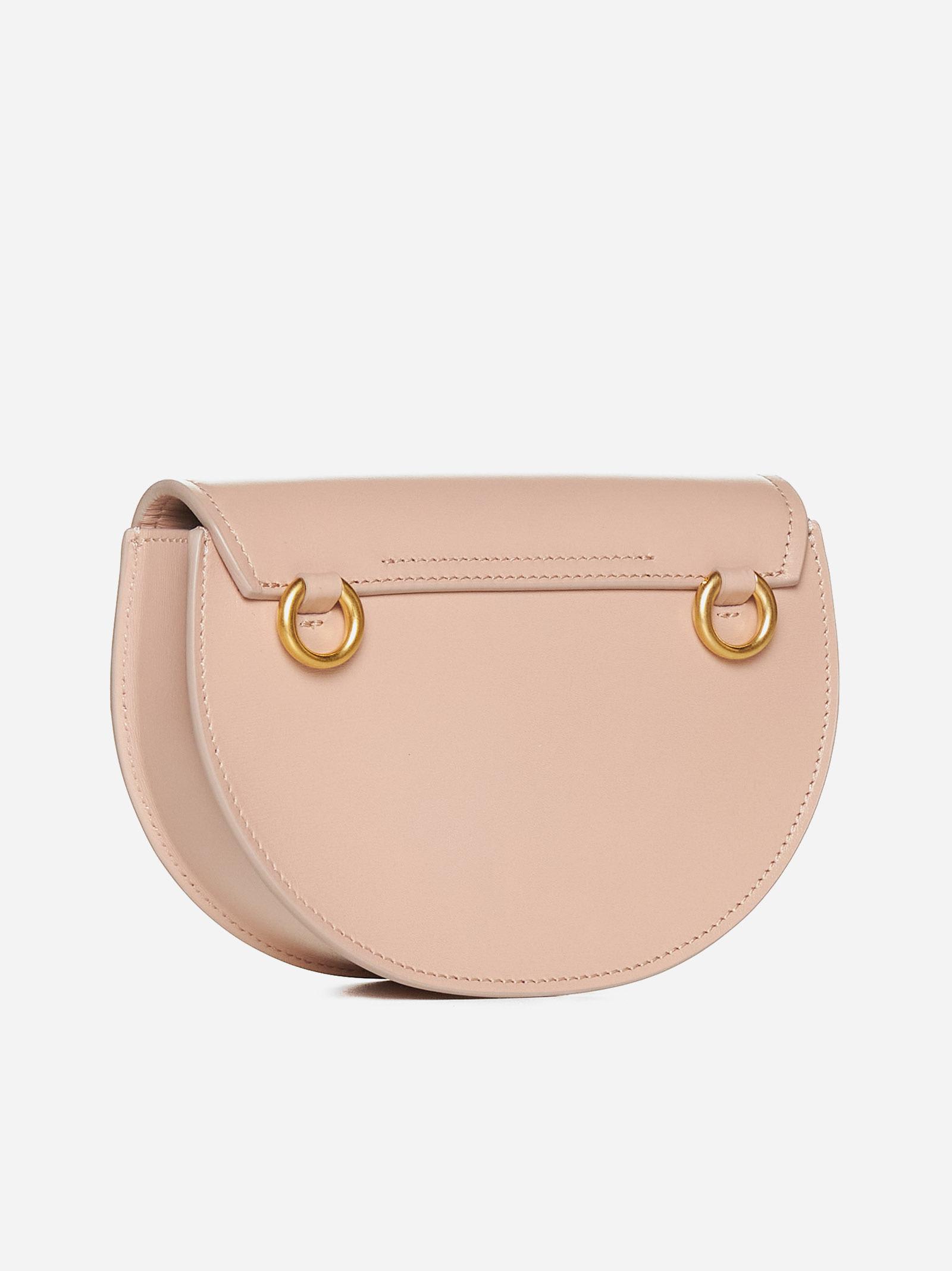 Shop Chloé Marcie Leather Camera Bag In Powder