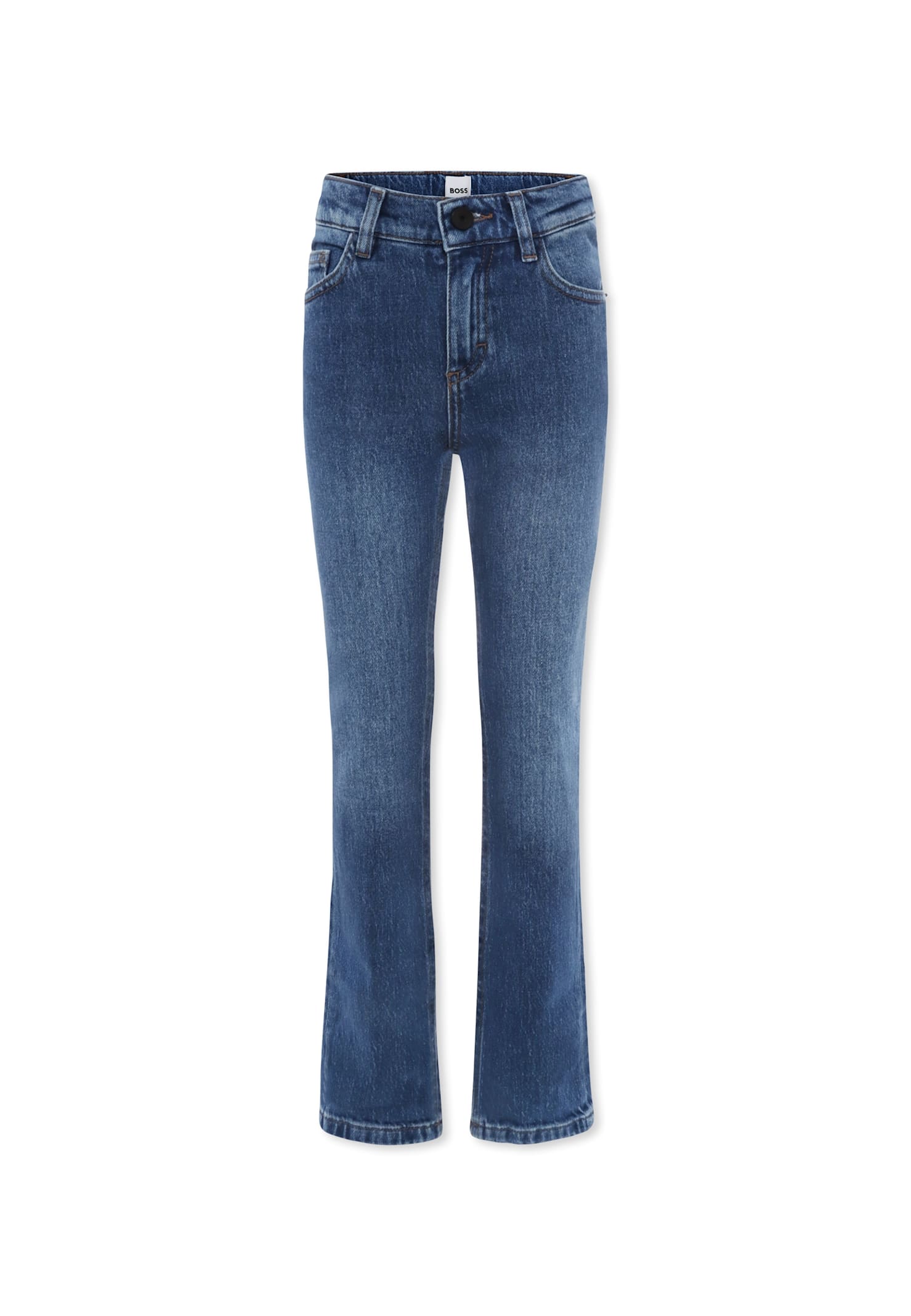 Hugo Boss Denim Jeans For Boy With Logo In Blue