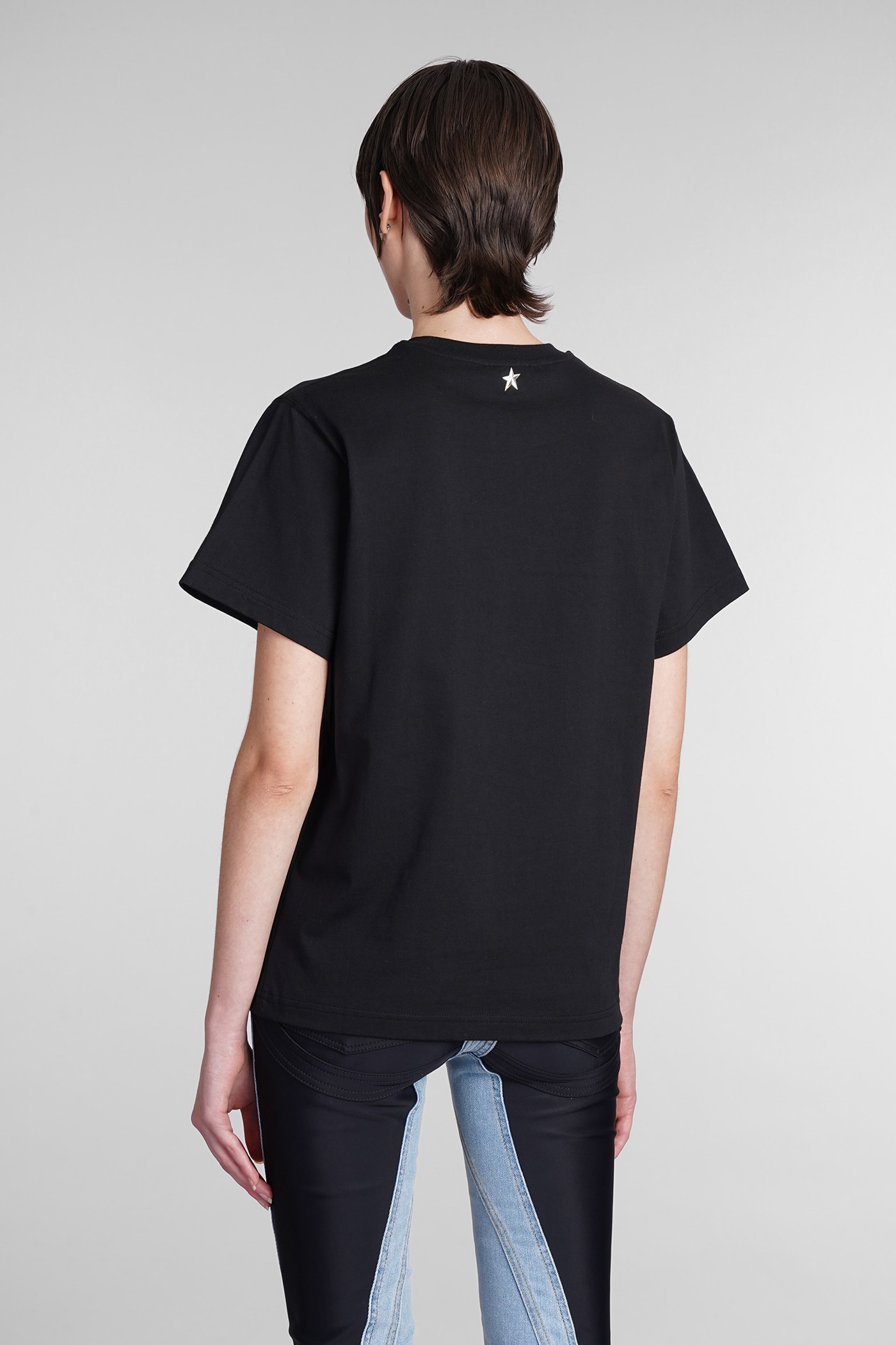 Shop Mugler T-shirt In Black Cotton